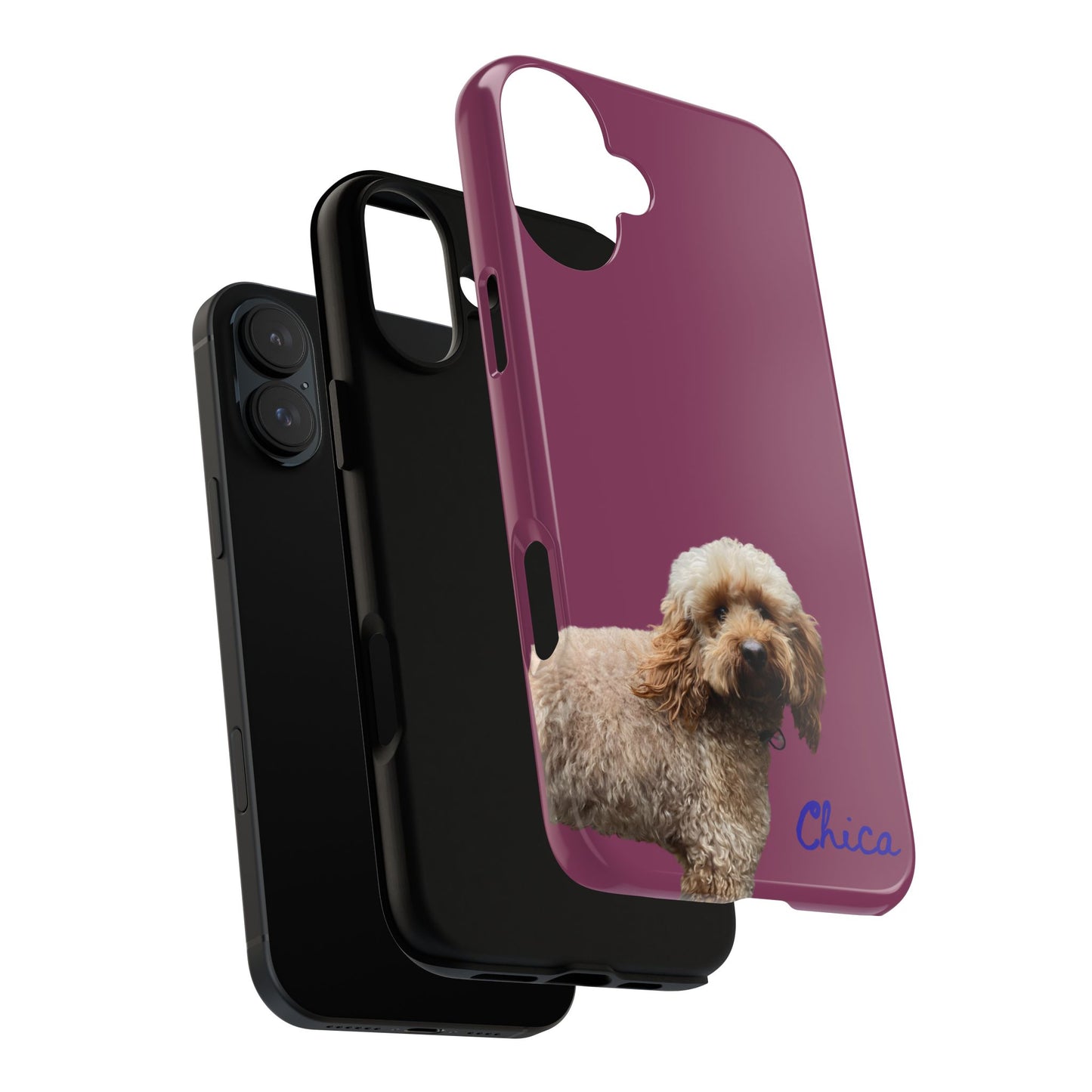 Customizable Pet Tough Phone Case Your Pet Photo or Digital Painting with Name_9 iPhone 16, 15 Pro Max, 15 Plus, Samsung S24 Ultra, Pixel 7