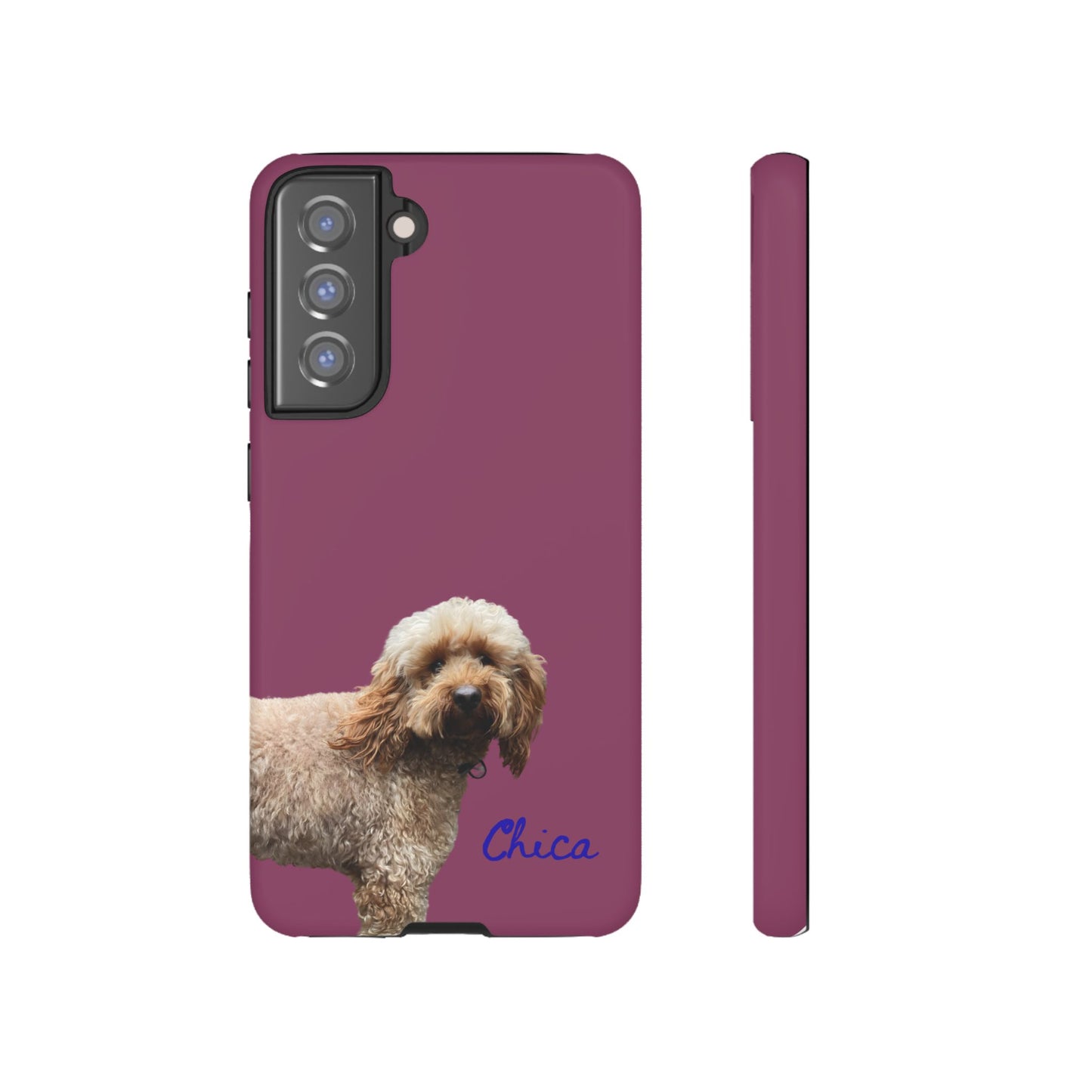 Customizable Pet Tough Phone Case Your Pet Photo or Digital Painting with Name_9 iPhone 16, 15 Pro Max, 15 Plus, Samsung S24 Ultra, Pixel 7