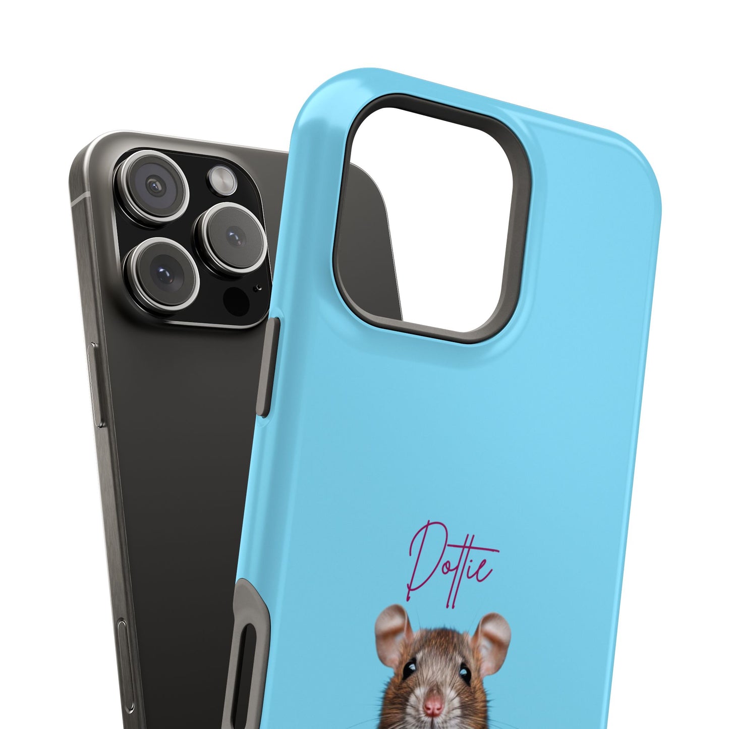 Customizable Magnetic Impact-Resistant Phone Case Your Pet Photo or Digital Painting with Name_8_iPhone 13 and up