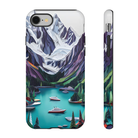 3D Paper Art Nature_1 Customizable Tough Phone Case for iPhone 16, 15, 15 Pro Max, 15 Plus, Samsung S24 Ultra, Pixel 7 & more
