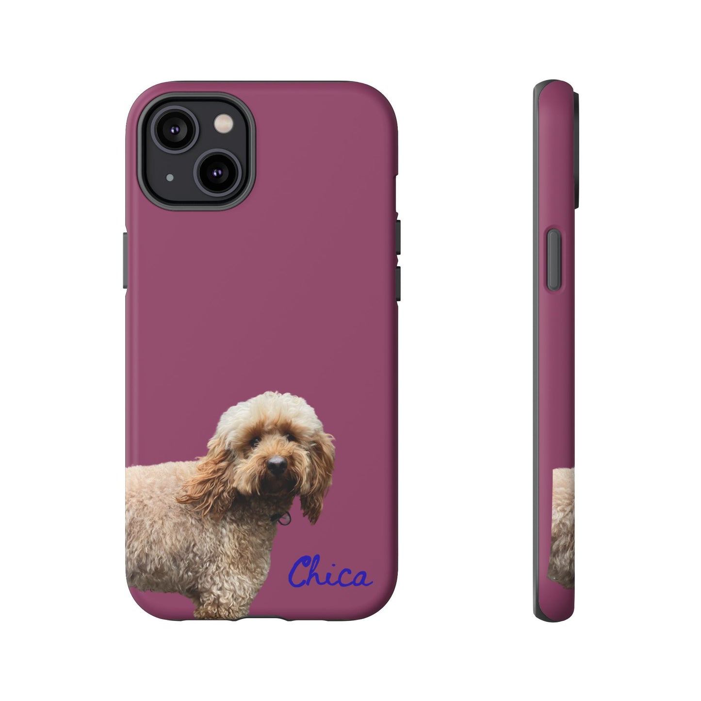 Customizable Pet Tough Phone Case Your Pet Photo or Digital Painting with Name_9 iPhone 16, 15 Pro Max, 15 Plus, Samsung S24 Ultra, Pixel 7