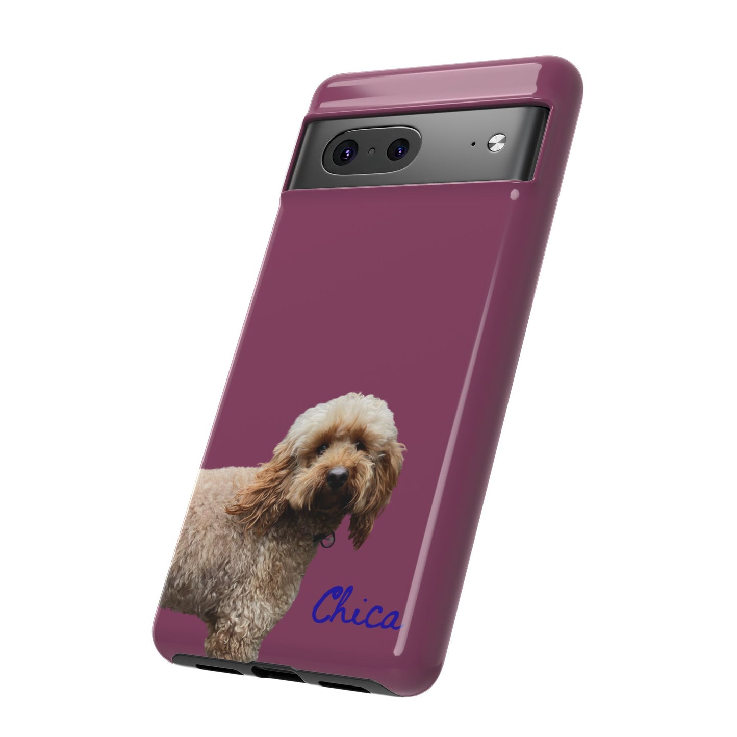 Customizable Pet Tough Phone Case Your Pet Photo or Digital Painting with Name_9 iPhone 16, 15 Pro Max, 15 Plus, Samsung S24 Ultra, Pixel 7