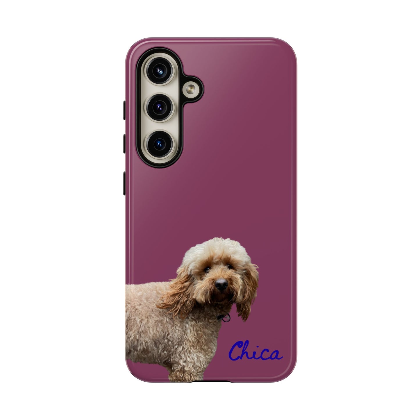 Customizable Pet Tough Phone Case Your Pet Photo or Digital Painting with Name_9 iPhone 16, 15 Pro Max, 15 Plus, Samsung S24 Ultra, Pixel 7