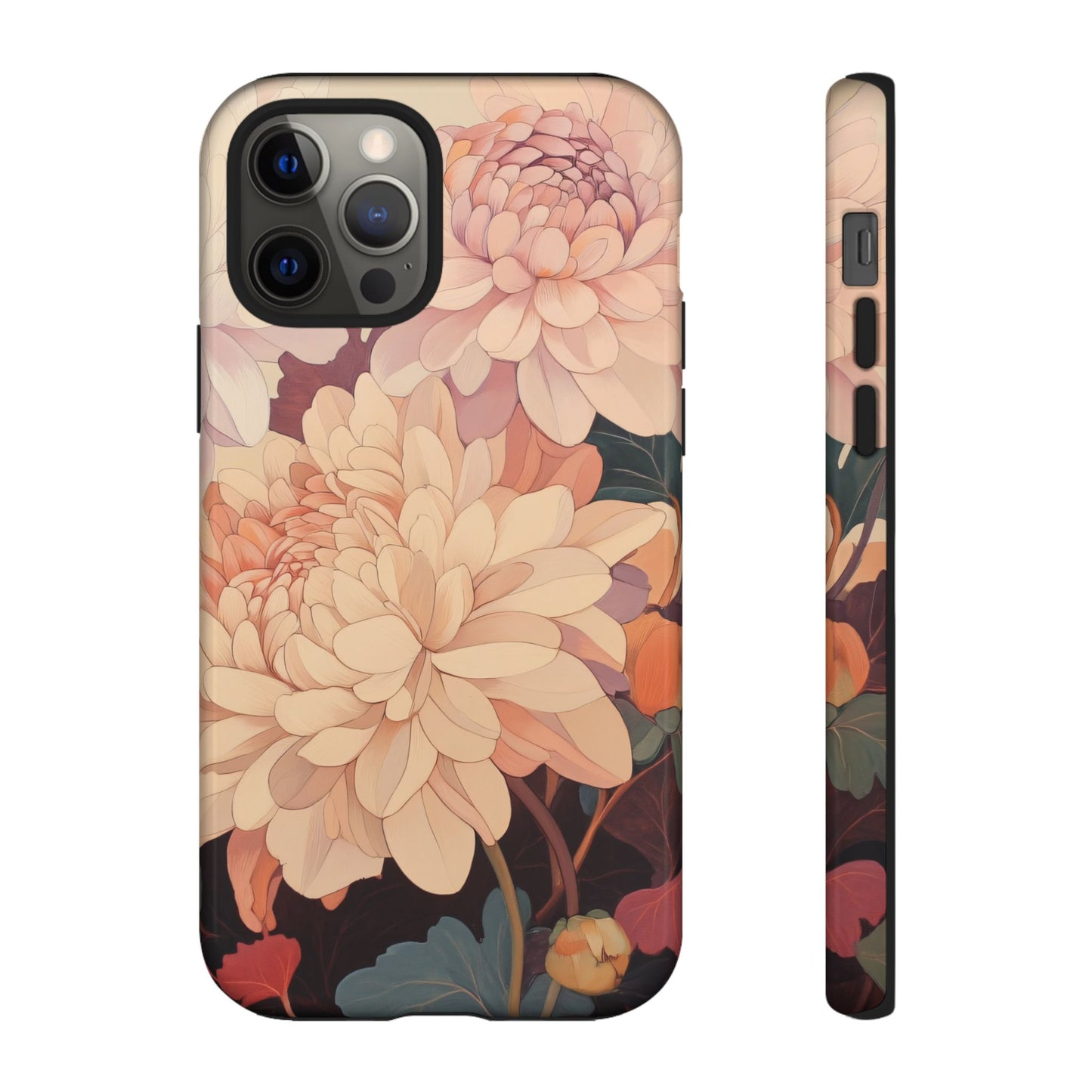 Vivid Japanese Floral Illustration_7 Customizable Tough Phone Case for iPhone 16, 15 Pro Max, Samsung S24 Ultra, Pixel 7 & more