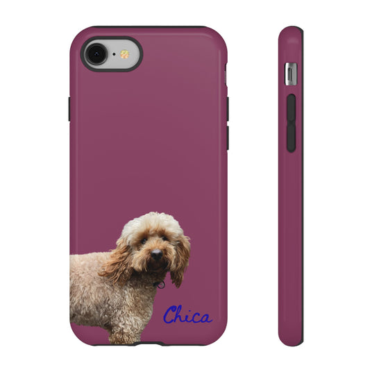 Customizable Pet Tough Phone Case Your Pet Photo or Digital Painting with Name_9 iPhone 16, 15 Pro Max, 15 Plus, Samsung S24 Ultra, Pixel 7