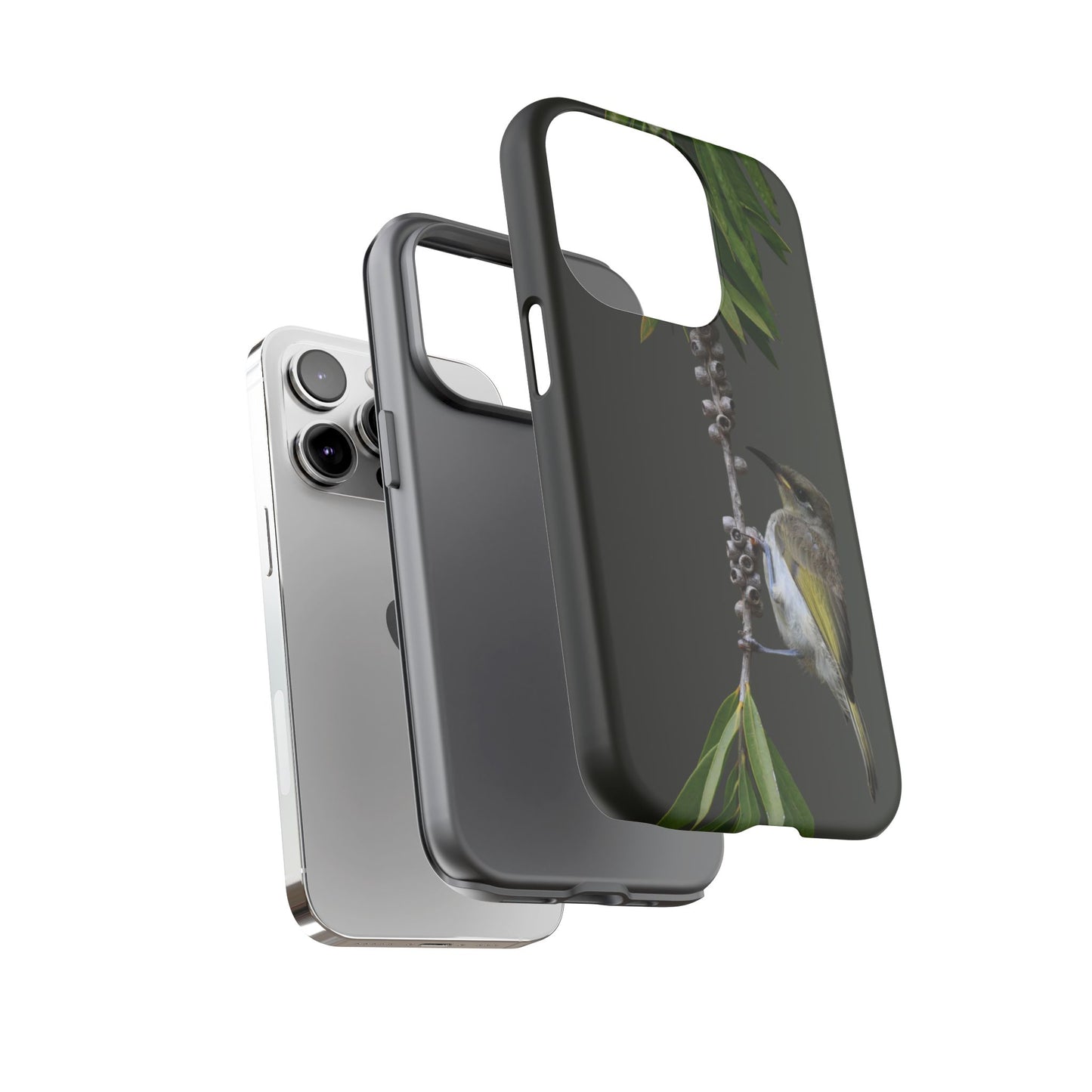 Brown Honeyeater - Tough Phone Case - Fono Caso x EstebantheNatureman - Wildlife Photography Case - Gift for Bird Lovers