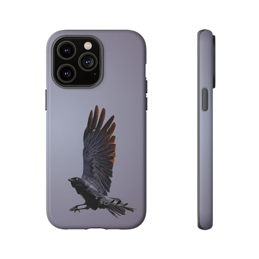 Little Raven - Tough Phone Case - Fono Caso x EstebantheNatureman - Wildlife Photography Case - Gift for Bird Lovers