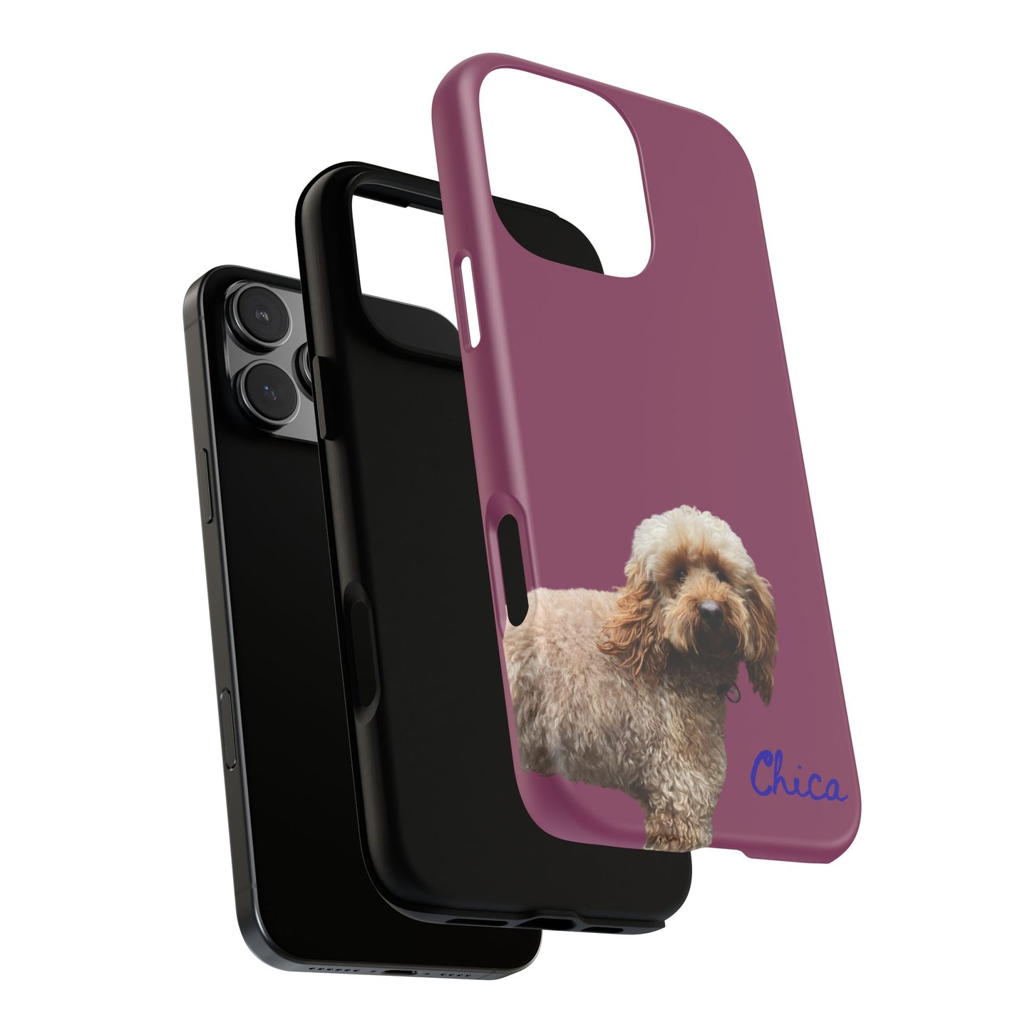 Customizable Pet Tough Phone Case Your Pet Photo or Digital Painting with Name_9 iPhone 16, 15 Pro Max, 15 Plus, Samsung S24 Ultra, Pixel 7