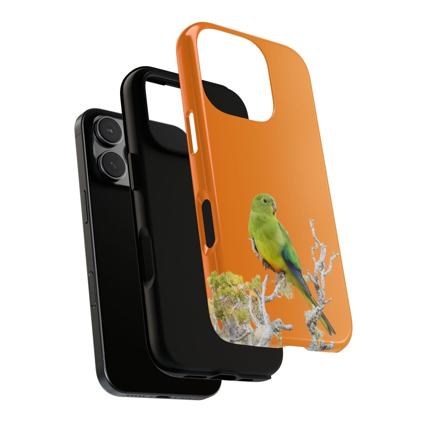 Orange-bellied Parrot - Tough Phone Case - Fono Caso x EstebantheNatureman - Wildlife Photography Case - Gift for Bird Lovers