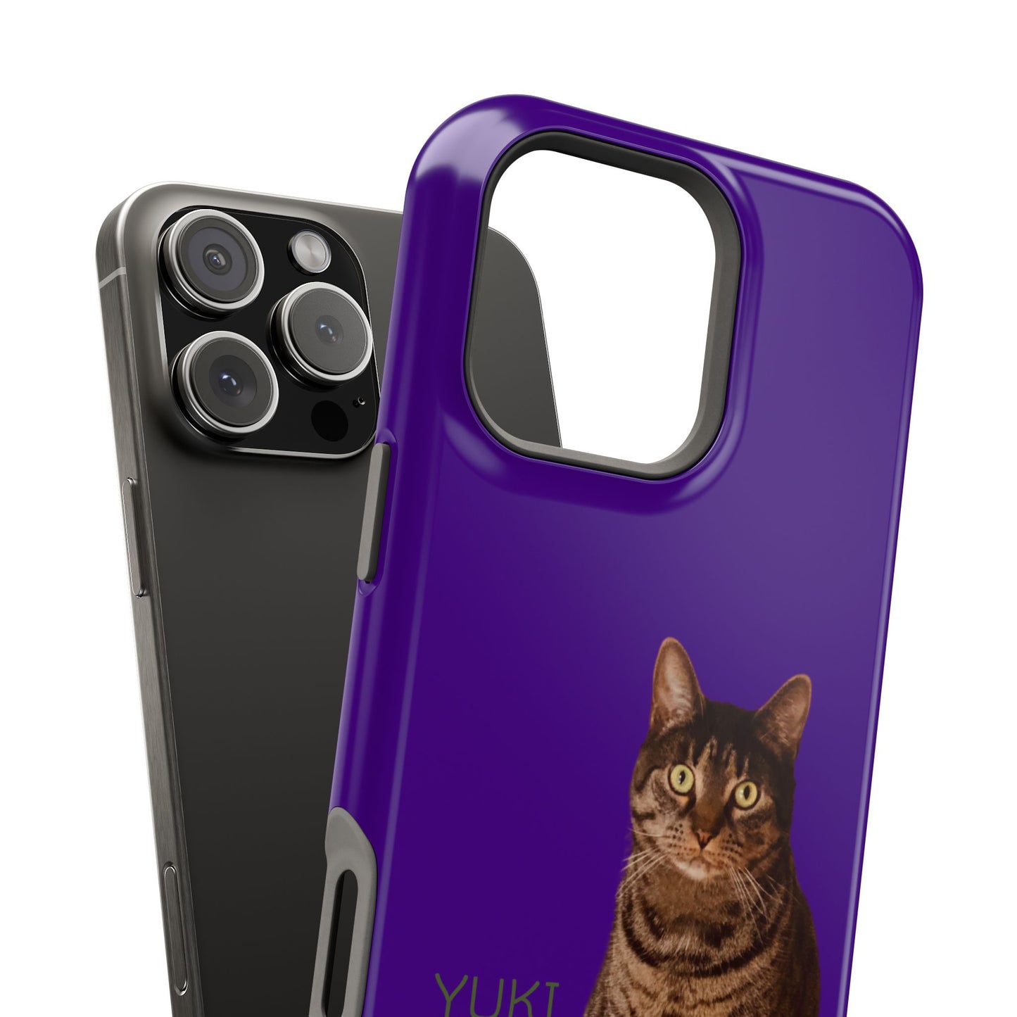 Customizable Magnetic Impact-Resistant Phone Case Your Pet Photo or Digital Painting with Name_6_iPhone 13 and up