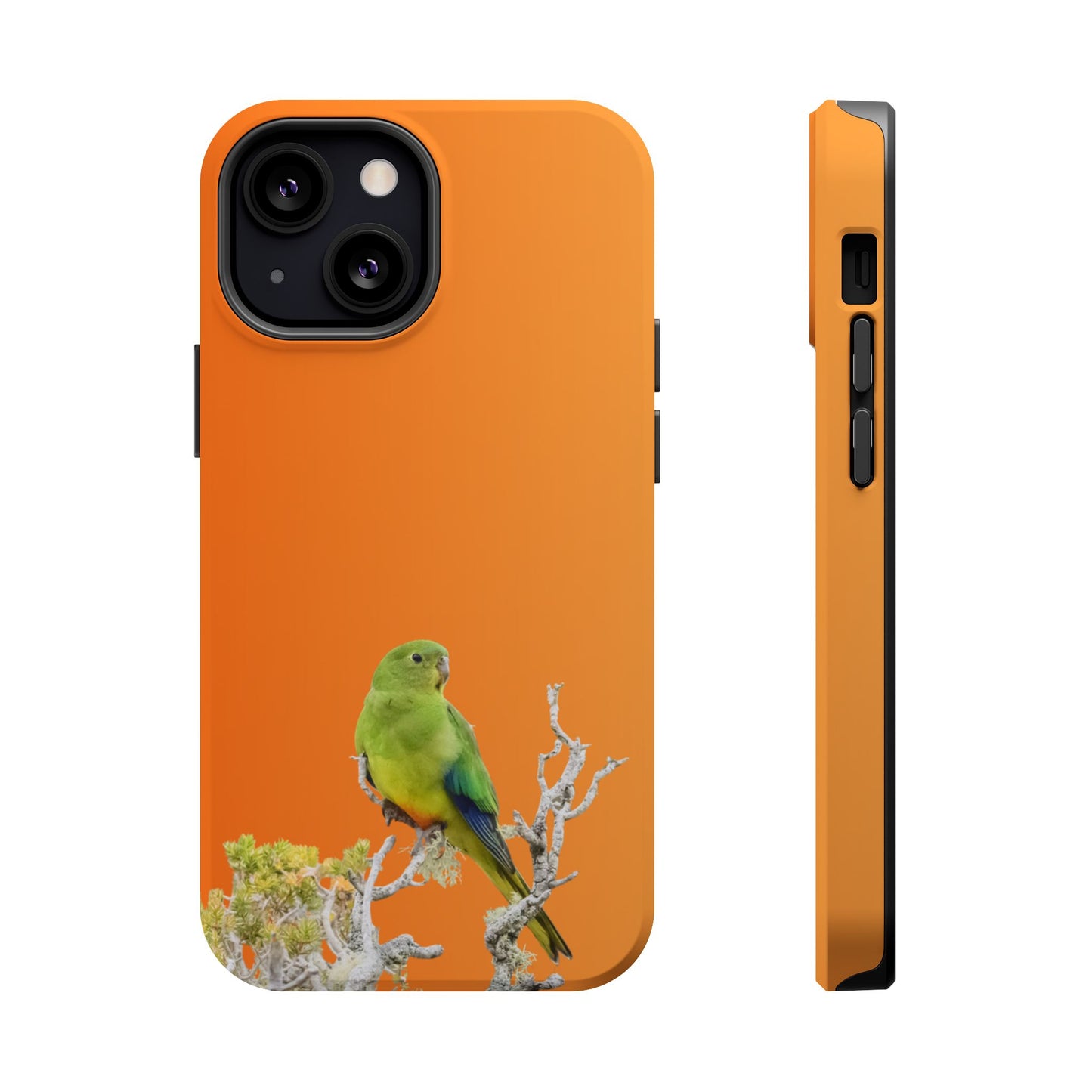 Orange-bellied Parrot - Magnetic Impact-Resistant Phone Case - Fono Caso x EstebantheNatureman - Wildlife Case - Gift for Bird Lovers