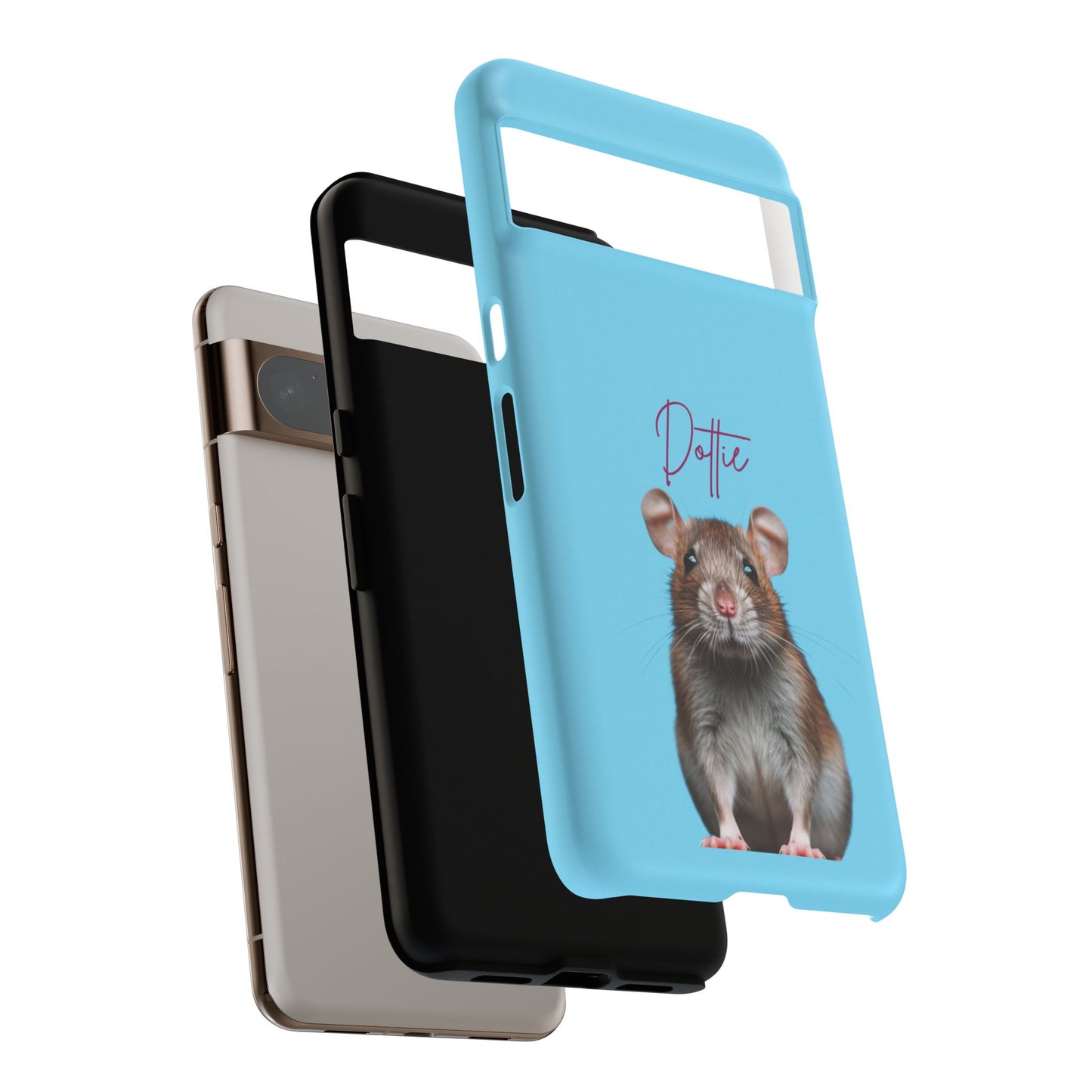 Customizable Pet Tough Phone Case Your Pet Photo or Digital Painting with Name_8 iPhone 16, 15 Pro Max, 15 Plus, Samsung S24 Ultra, Pixel 7