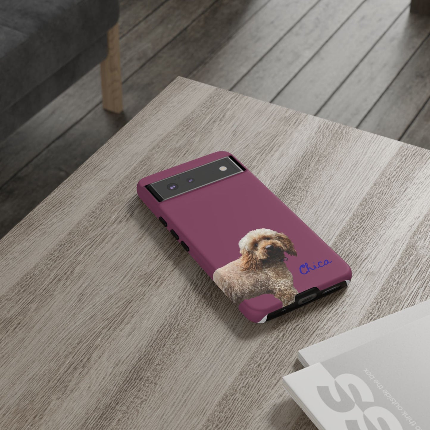 Customizable Pet Tough Phone Case Your Pet Photo or Digital Painting with Name_9 iPhone 16, 15 Pro Max, 15 Plus, Samsung S24 Ultra, Pixel 7