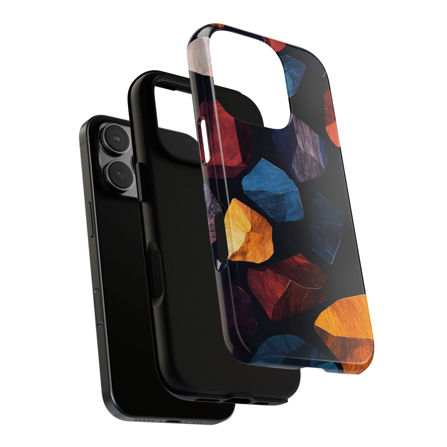 Colorful Abstract Organic Shapes_2 Customizable Tough Phone Case for iPhone 16, 15 Pro Max, Samsung S24 Ultra, Pixel 7 & more