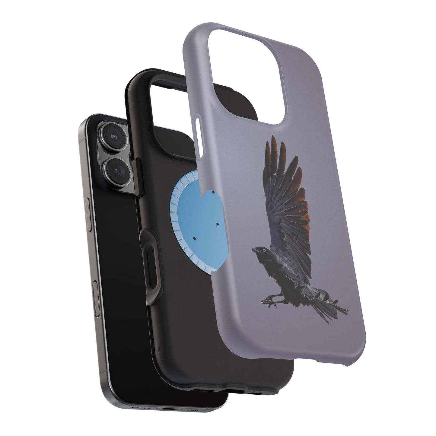 Little Raven - Magnetic Impact-Resistant Phone Case - Fono Caso x EstebantheNatureman - Wildlife Photography Case - Gift for Bird Lovers