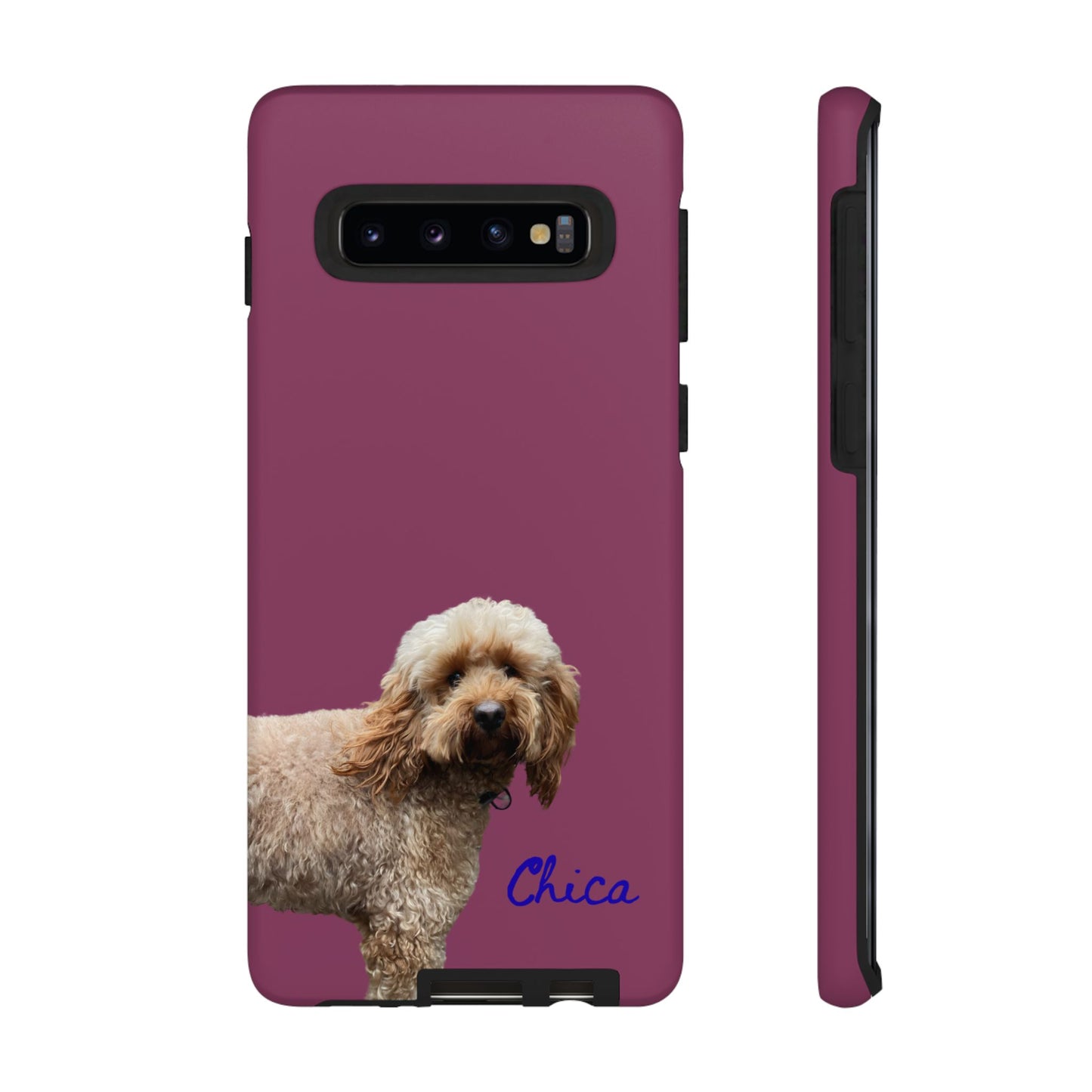 Customizable Pet Tough Phone Case Your Pet Photo or Digital Painting with Name_9 iPhone 16, 15 Pro Max, 15 Plus, Samsung S24 Ultra, Pixel 7