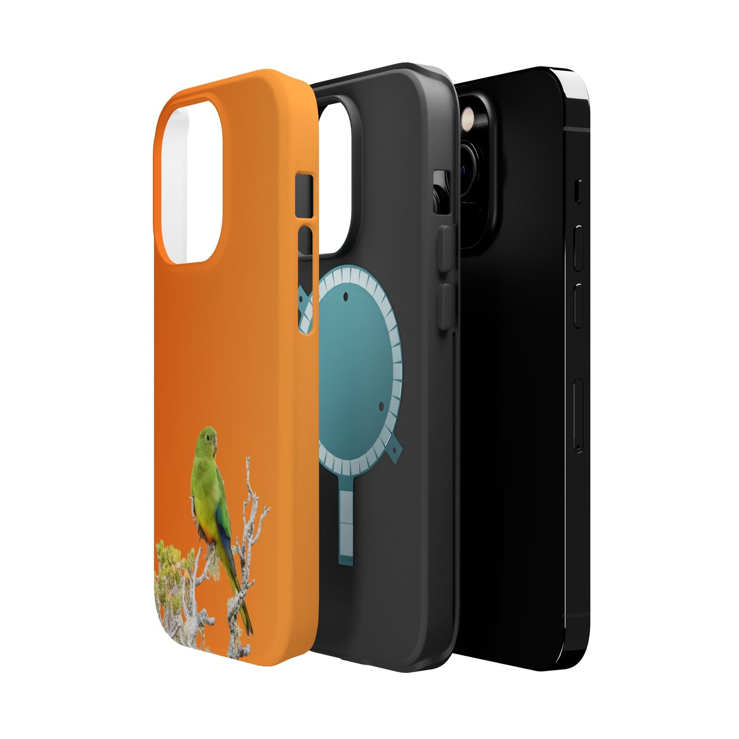 Orange-bellied Parrot - Magnetic Impact-Resistant Phone Case - Fono Caso x EstebantheNatureman - Wildlife Case - Gift for Bird Lovers