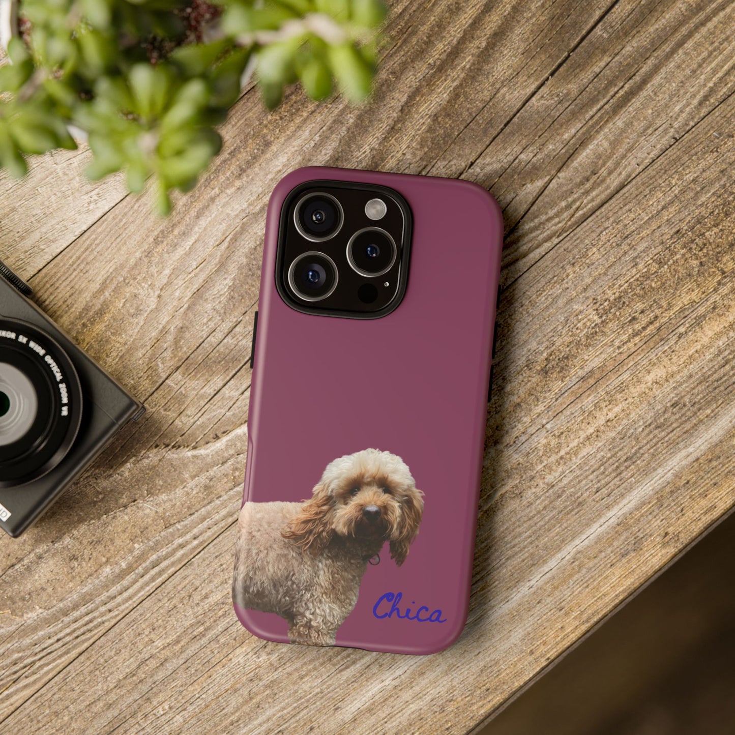 Customizable Pet Tough Phone Case Your Pet Photo or Digital Painting with Name_9 iPhone 16, 15 Pro Max, 15 Plus, Samsung S24 Ultra, Pixel 7