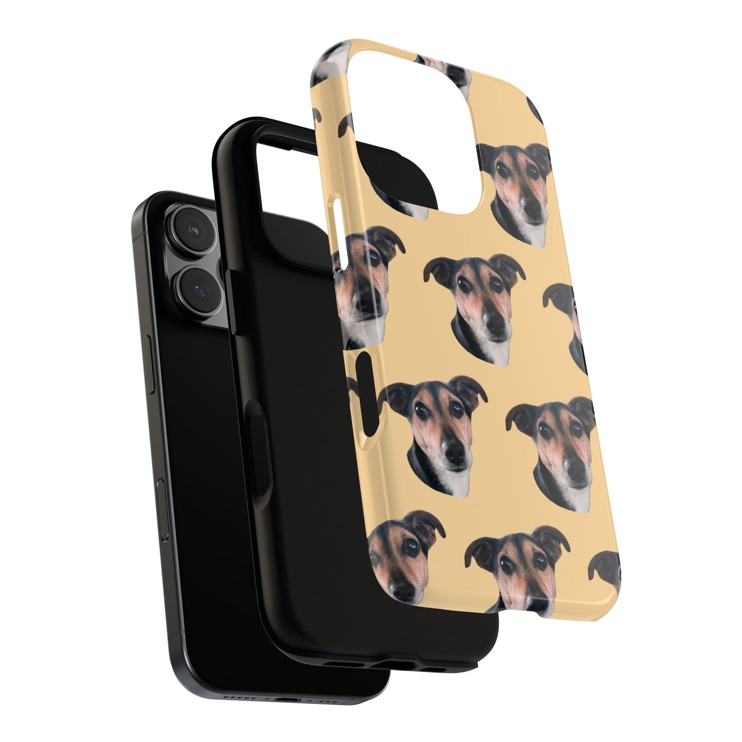 Customizable Pet Tough Phone Case Your Pet Photo or Digital Painting with Name_10 iPhone 16, 15 Pro Max, 15 Plus, Samsung S24 Ultra, Pixel 7