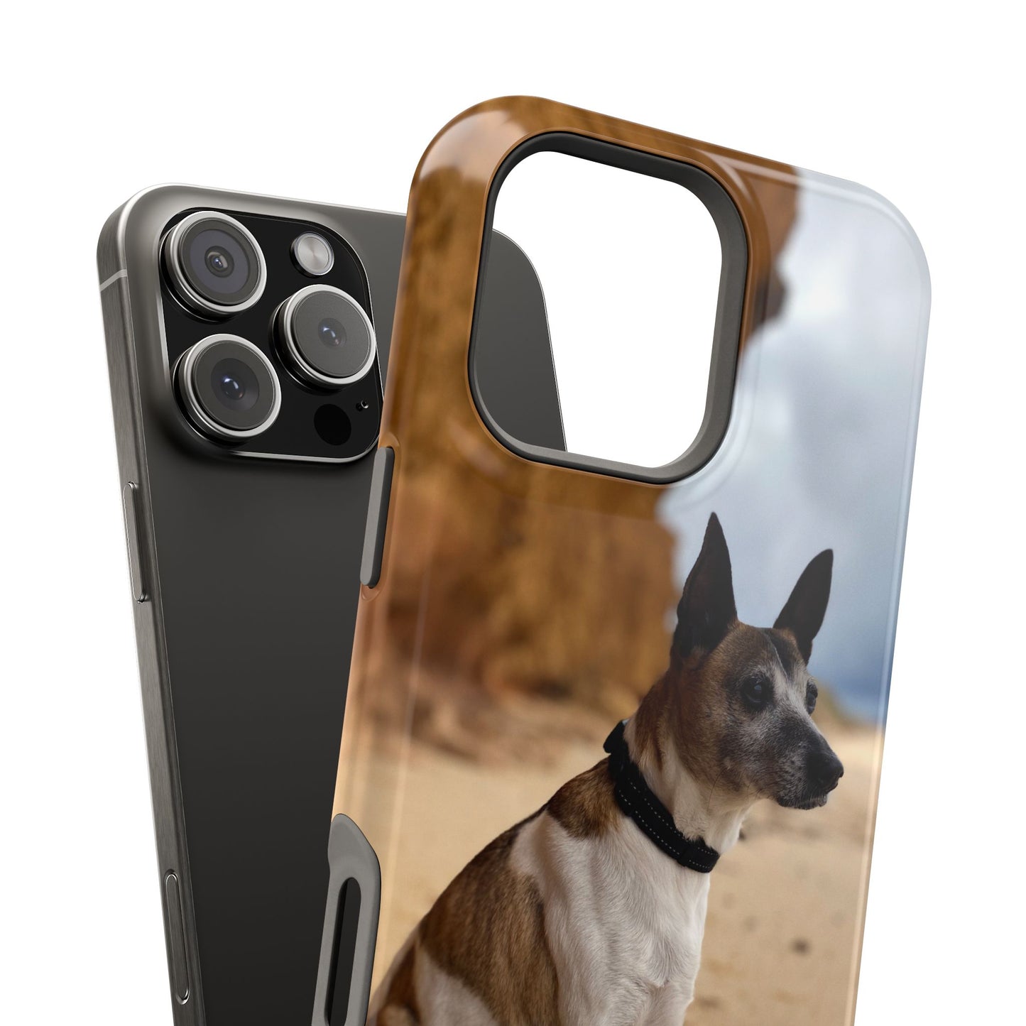 Customizable Magnetic Impact-Resistant Phone Case Your Pet Photo or Digital Painting with Name_3_iPhone 13 and up