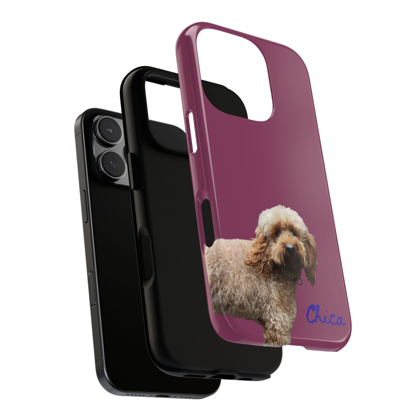 Customizable Pet Tough Phone Case Your Pet Photo or Digital Painting with Name_9 iPhone 16, 15 Pro Max, 15 Plus, Samsung S24 Ultra, Pixel 7