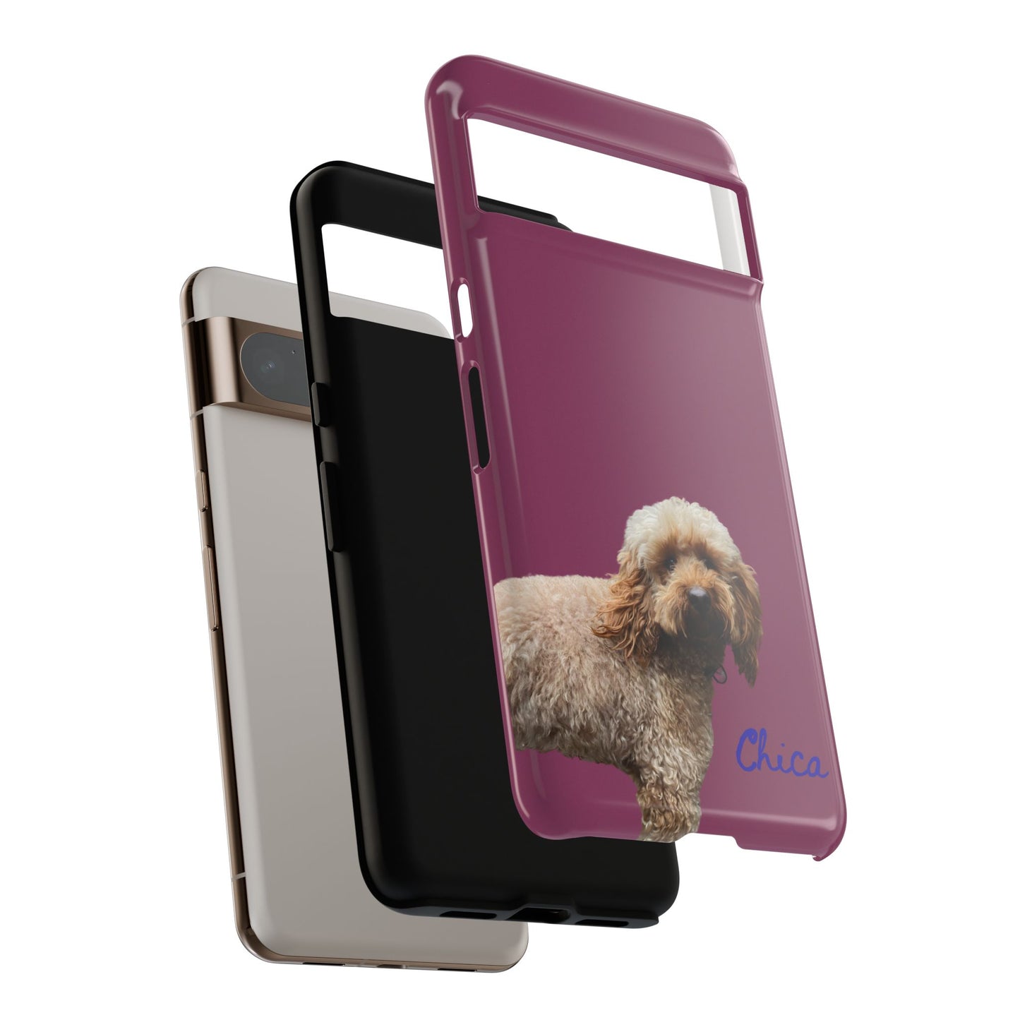 Customizable Pet Tough Phone Case Your Pet Photo or Digital Painting with Name_9 iPhone 16, 15 Pro Max, 15 Plus, Samsung S24 Ultra, Pixel 7