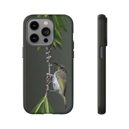 Brown Honeyeater - Tough Phone Case - Fono Caso x EstebantheNatureman - Wildlife Photography Case - Gift for Bird Lovers