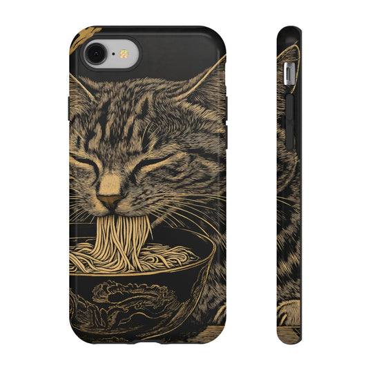 Cute Cat Illustration_1 Customizable Tough Phone Case for iPhone 16, 15 Pro Max, Samsung S24 Ultra, Pixel 7 & more