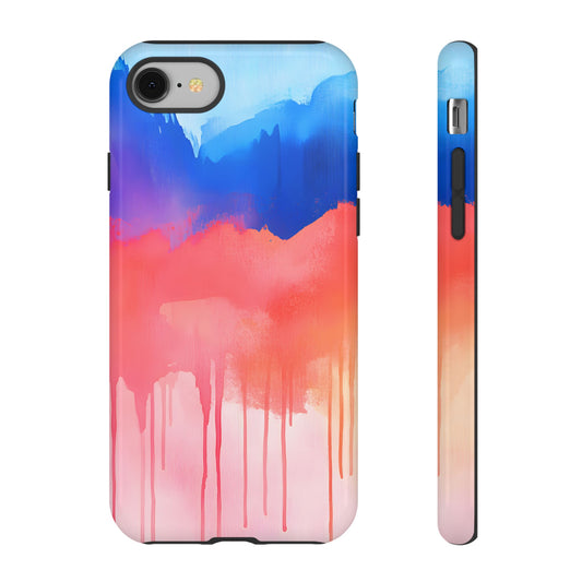 Colorful Dripping Paint_4 Customizable Tough Phone Case for iPhone 16, 15 Pro Max, Samsung S24 Ultra, Pixel 7 & more