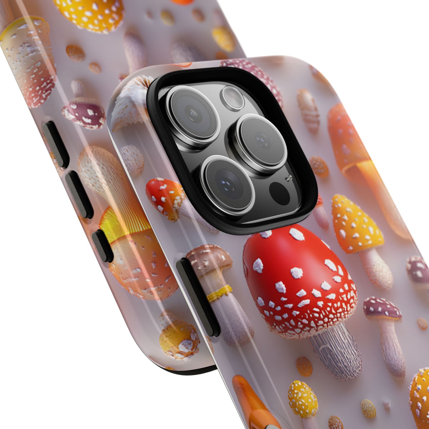 3D Mushrooms_7 Customizable Tough Phone Case for iPhone 16, 15 Pro Max, Samsung S24 Ultra, Pixel 7 & more