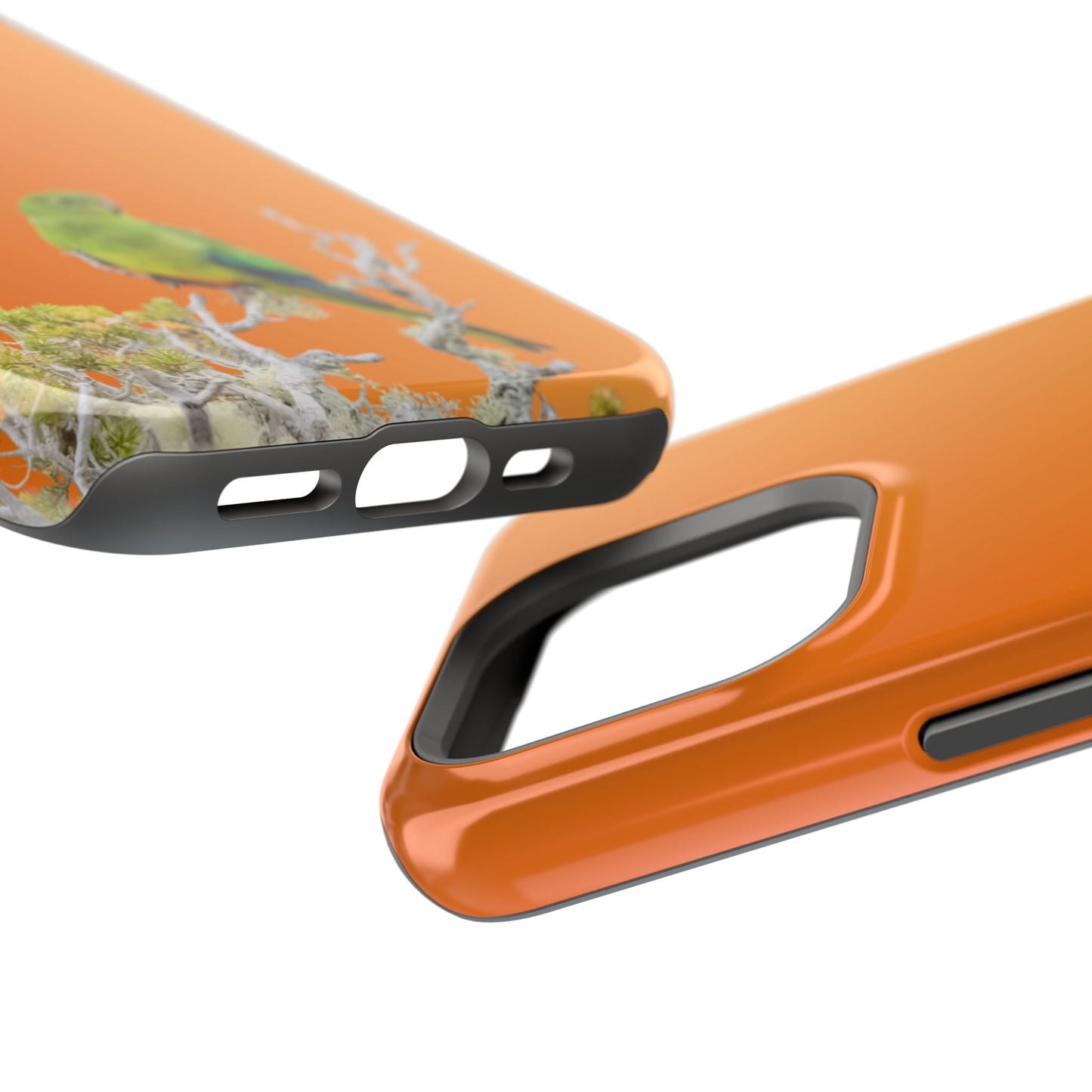 Orange-bellied Parrot - Magnetic Impact-Resistant Phone Case - Fono Caso x EstebantheNatureman - Wildlife Case - Gift for Bird Lovers