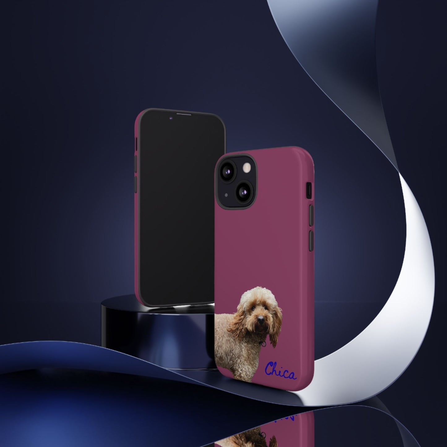 Customizable Pet Tough Phone Case Your Pet Photo or Digital Painting with Name_9 iPhone 16, 15 Pro Max, 15 Plus, Samsung S24 Ultra, Pixel 7