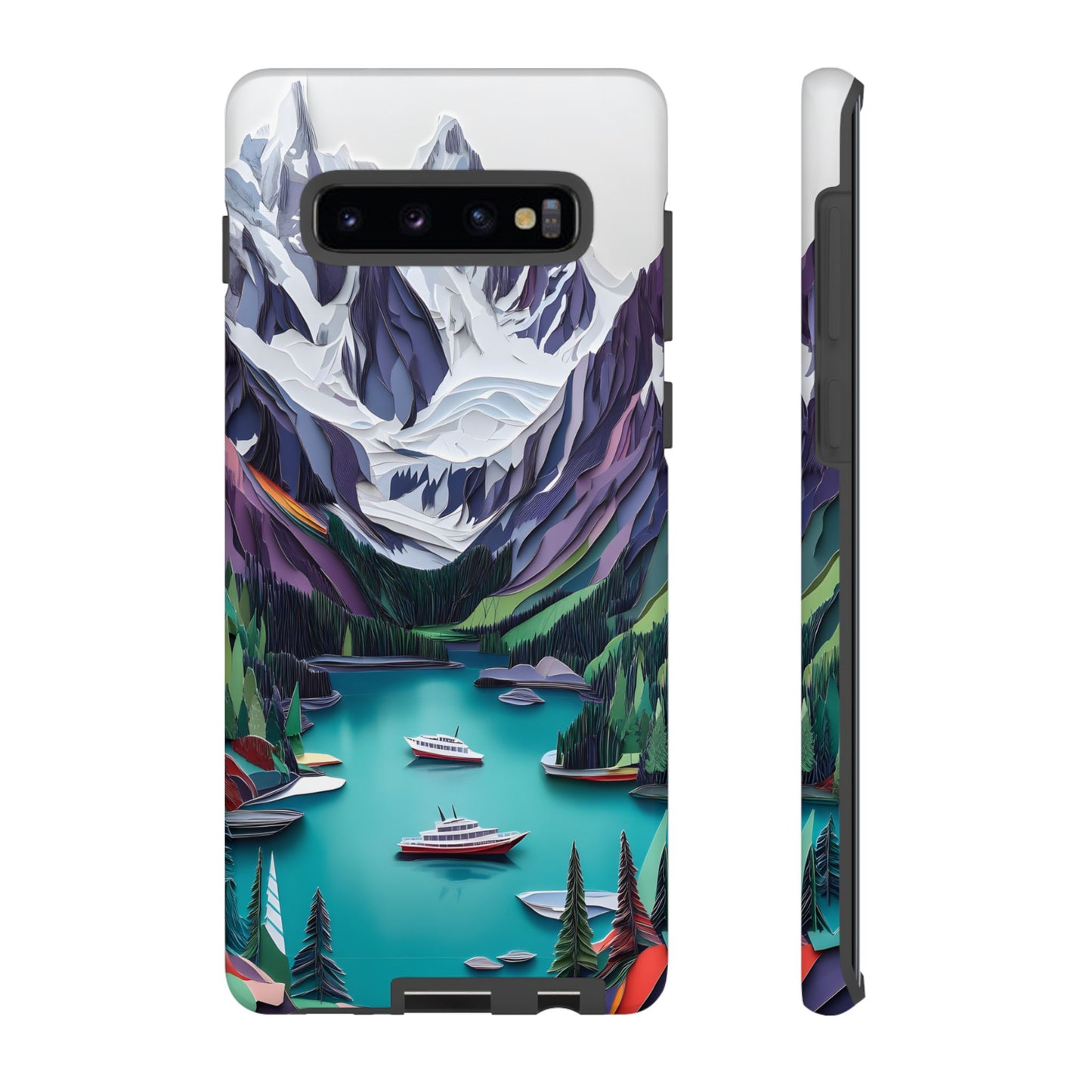 3D Paper Art Nature_1 Customizable Tough Phone Case for iPhone 16, 15, 15 Pro Max, 15 Plus, Samsung S24 Ultra, Pixel 7 & more