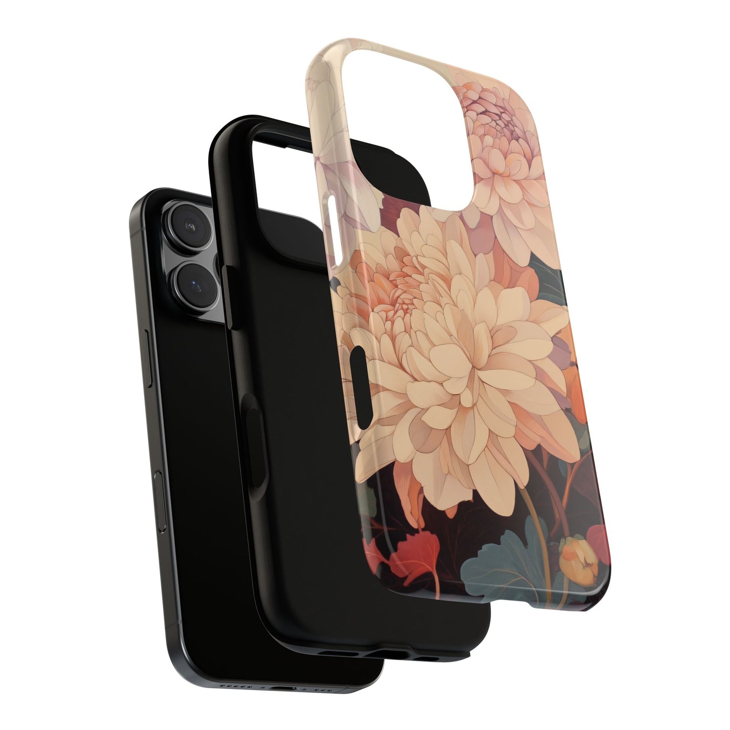Vivid Japanese Floral Illustration_7 Customizable Tough Phone Case for iPhone 16, 15 Pro Max, Samsung S24 Ultra, Pixel 7 & more