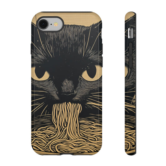 Cute Cat Illustration_2 Customizable Tough Phone Case for iPhone 16, 15 Pro Max, Samsung S24 Ultra, Pixel 7 & more