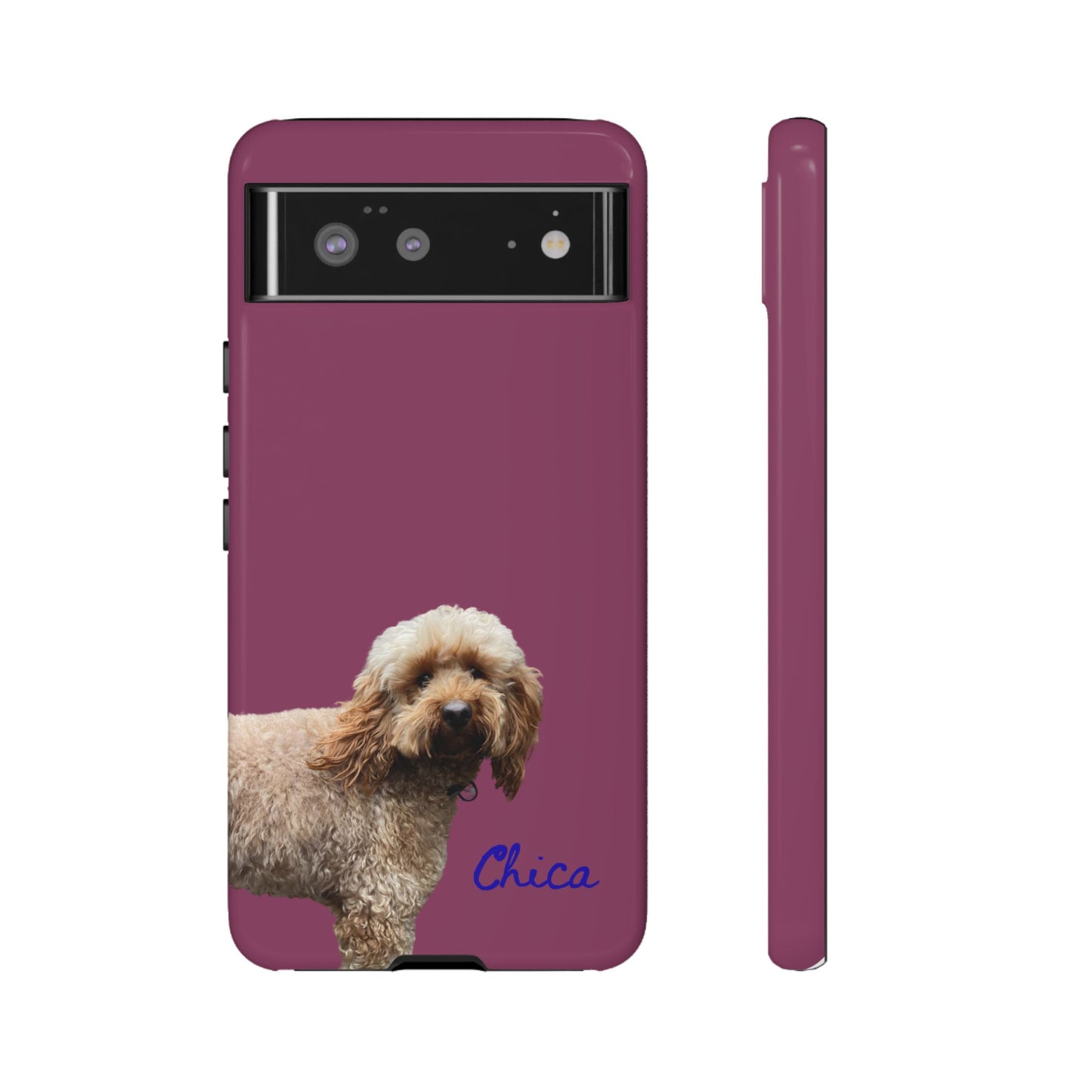 Customizable Pet Tough Phone Case Your Pet Photo or Digital Painting with Name_9 iPhone 16, 15 Pro Max, 15 Plus, Samsung S24 Ultra, Pixel 7