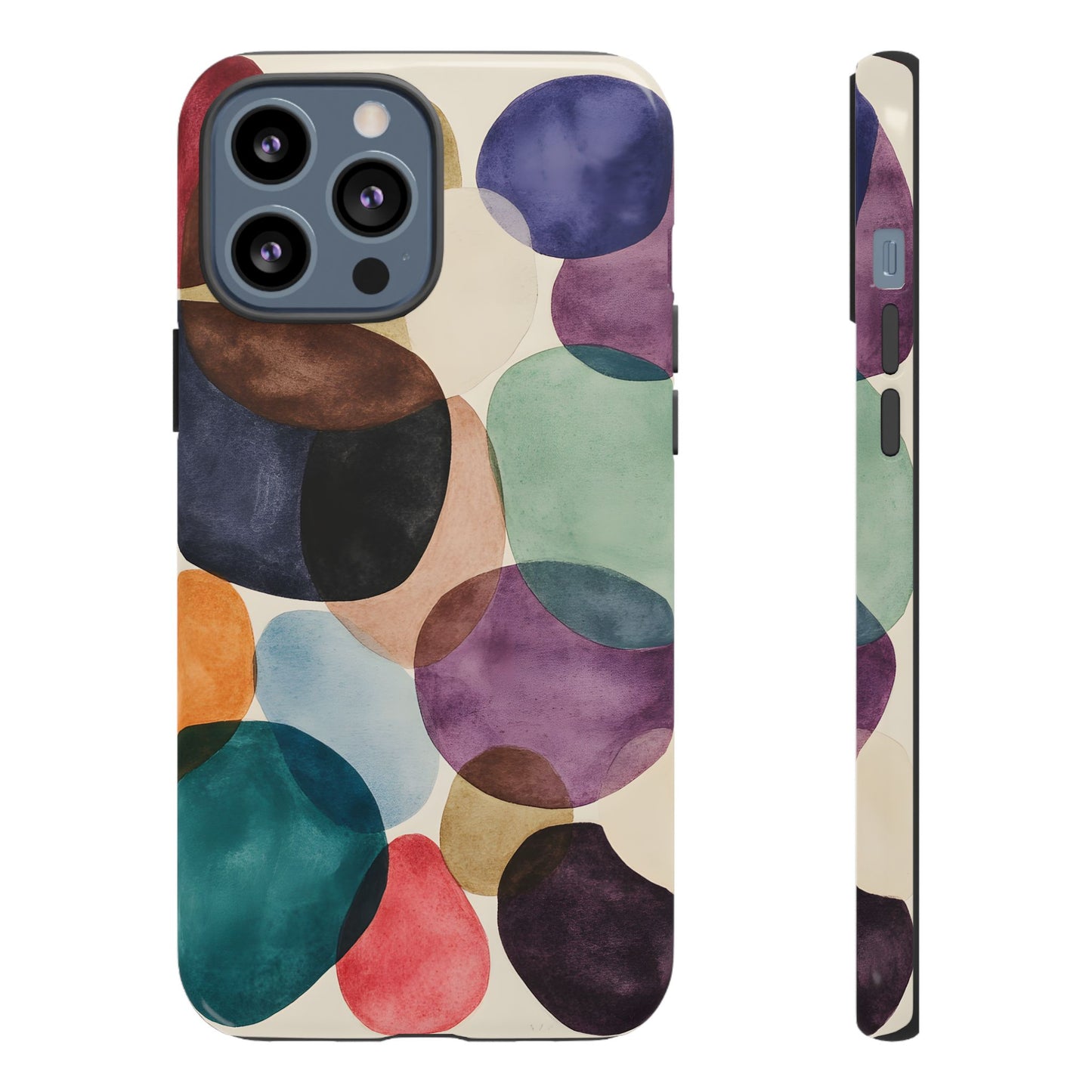 Colorful Abstract Organic Shapes_22 Customizable Tough Phone Case for iPhone 16, 15 Pro Max, Samsung S24 Ultra, Pixel 7 & more