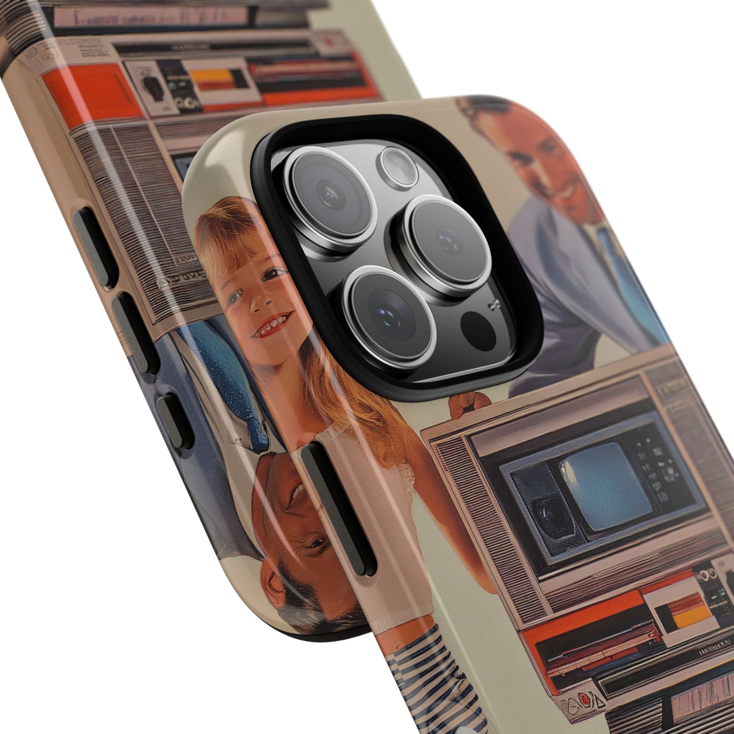 Retro 70s Home Video Nostalgic Aesthetic VHS Era_3 Customizable Tough Phone Case for iPhone 16, 15 Pro Max, Samsung S24 Ultra, Pixel 7 & more