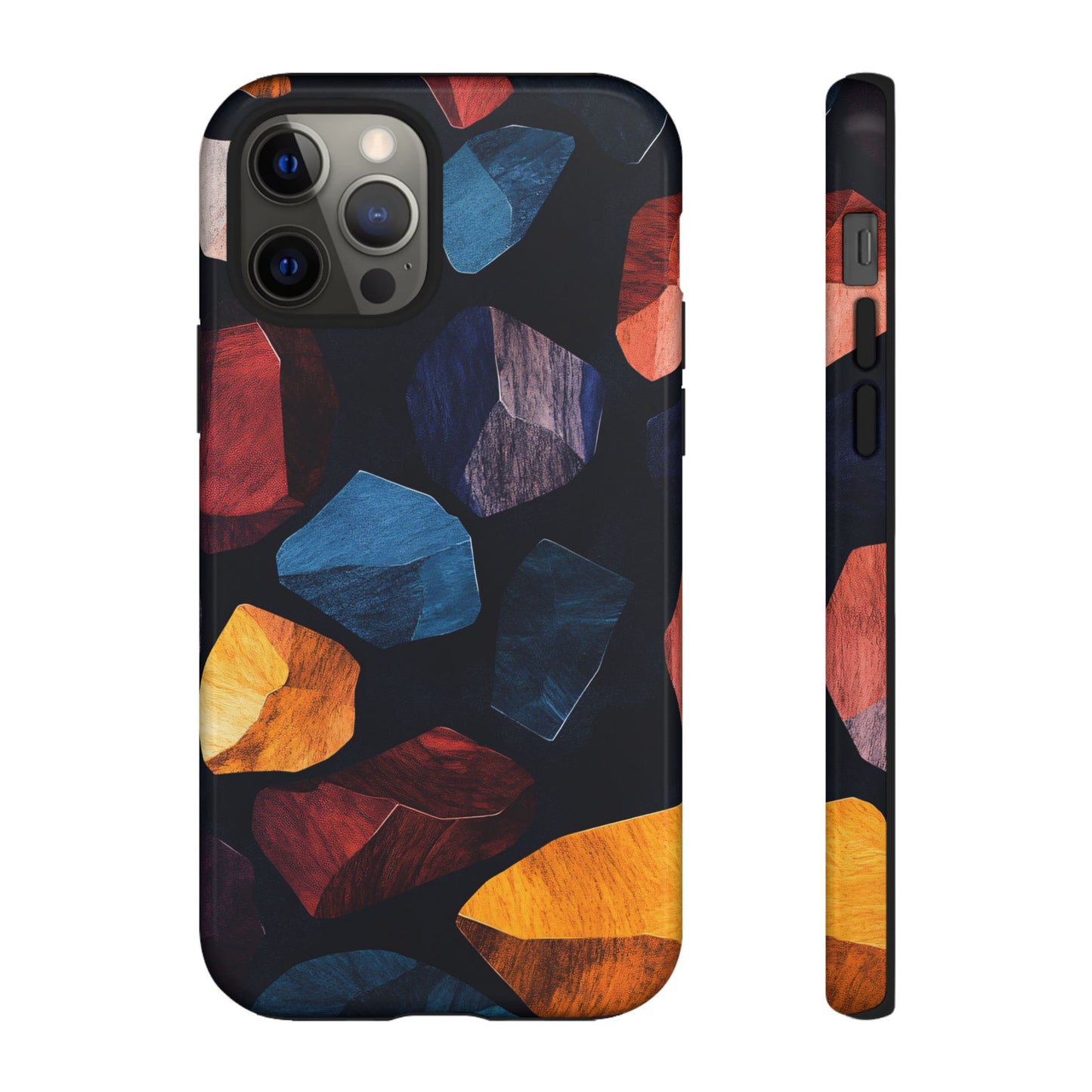 Colorful Abstract Organic Shapes_2 Customizable Tough Phone Case for iPhone 16, 15 Pro Max, Samsung S24 Ultra, Pixel 7 & more