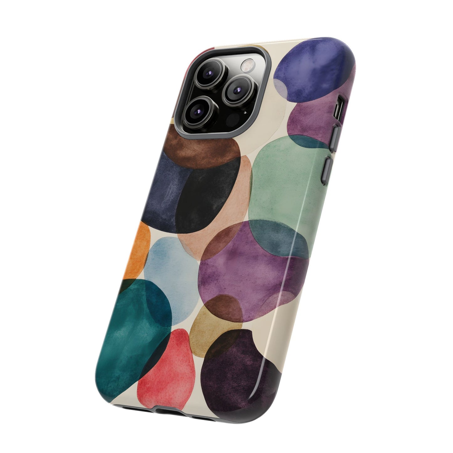 Colorful Abstract Organic Shapes_22 Customizable Tough Phone Case for iPhone 16, 15 Pro Max, Samsung S24 Ultra, Pixel 7 & more
