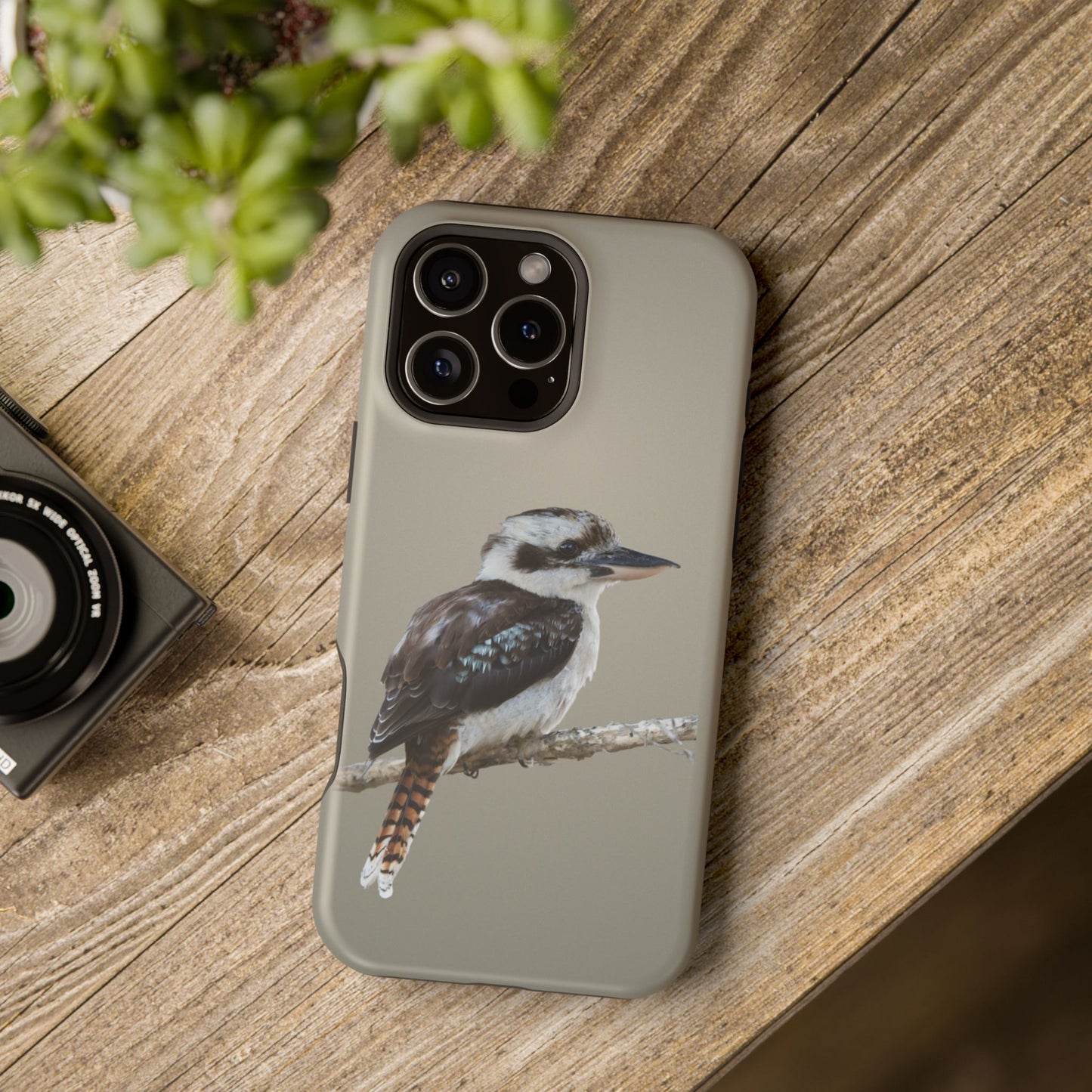 Kookaburra - Magnetic Impact-Resistant Phone Case - Fono Caso x EstebantheNatureman - Wildlife Photography Case - Gift for Bird Lovers