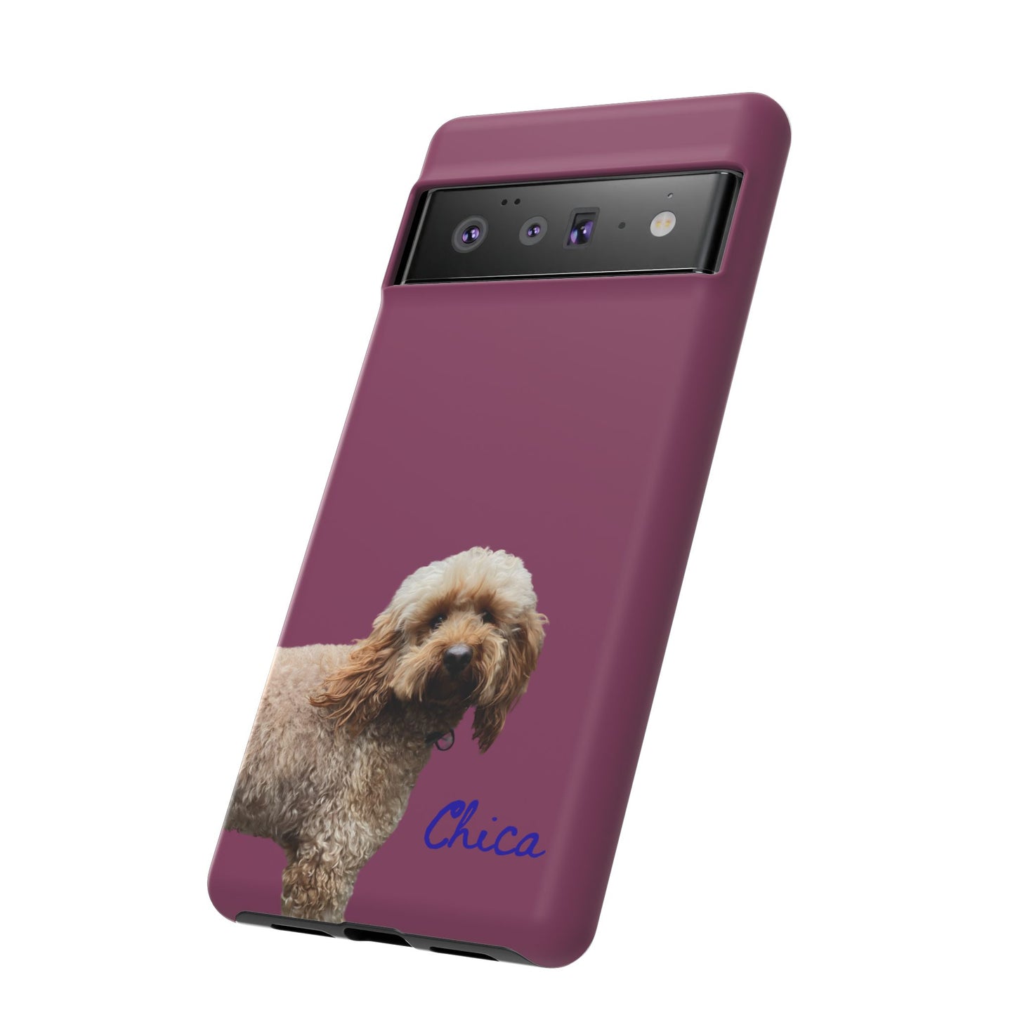 Customizable Pet Tough Phone Case Your Pet Photo or Digital Painting with Name_9 iPhone 16, 15 Pro Max, 15 Plus, Samsung S24 Ultra, Pixel 7