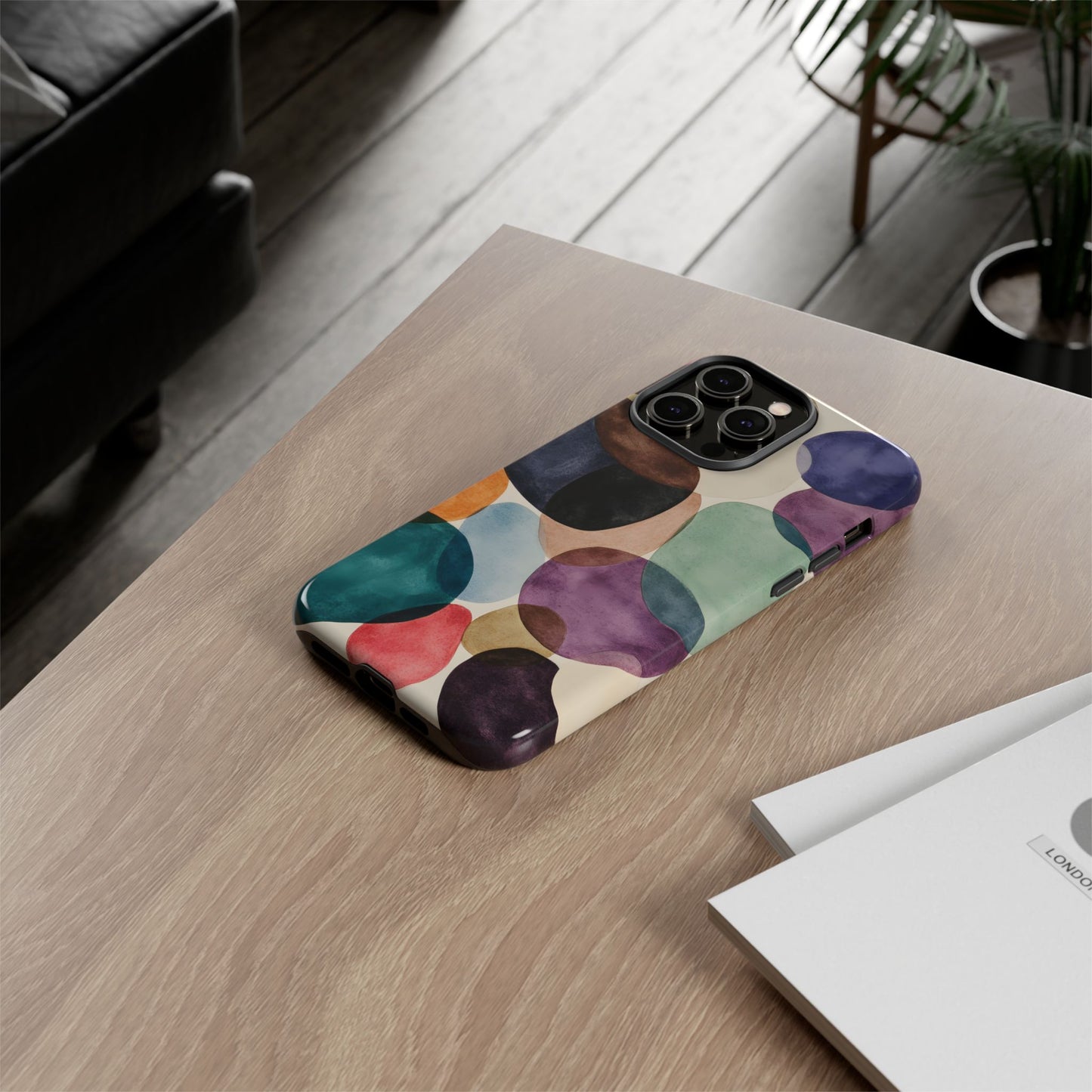 Colorful Abstract Organic Shapes_22 Customizable Tough Phone Case for iPhone 16, 15 Pro Max, Samsung S24 Ultra, Pixel 7 & more