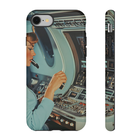 Retro Airline Aesthetic Mid-Century Travel Art_3 Customizable Tough Phone Case for iPhone 16, 15 Pro Max, Samsung S24 Ultra, Pixel 7 & more