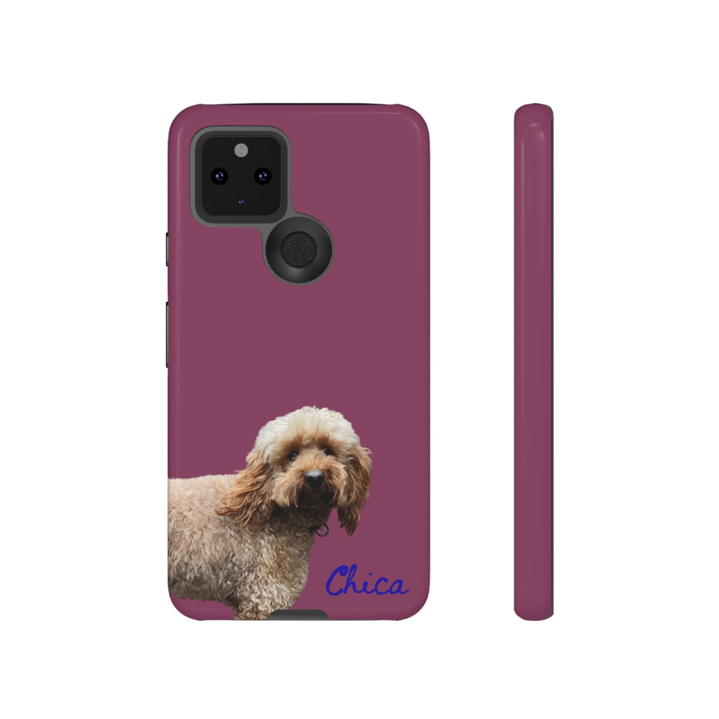 Customizable Pet Tough Phone Case Your Pet Photo or Digital Painting with Name_9 iPhone 16, 15 Pro Max, 15 Plus, Samsung S24 Ultra, Pixel 7