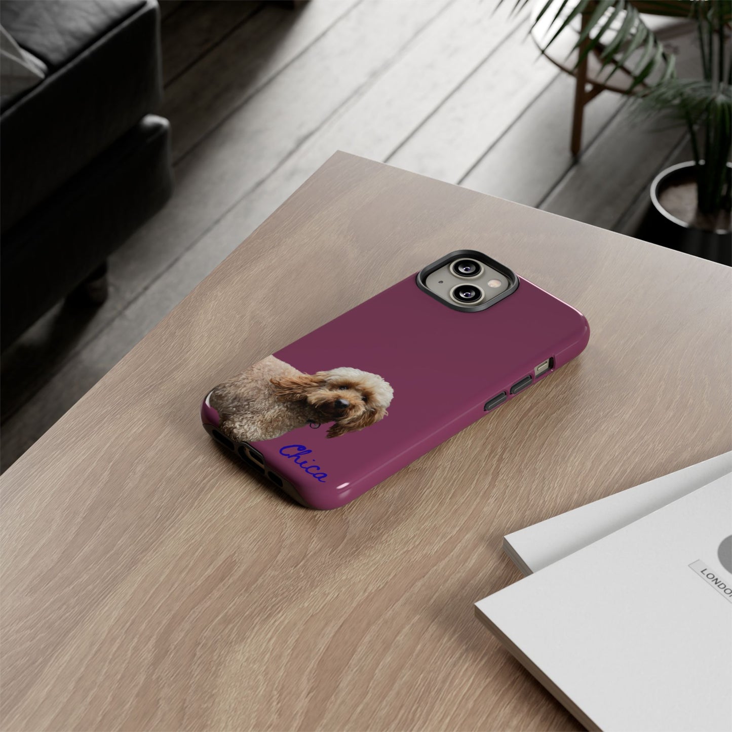 Customizable Pet Tough Phone Case Your Pet Photo or Digital Painting with Name_9 iPhone 16, 15 Pro Max, 15 Plus, Samsung S24 Ultra, Pixel 7