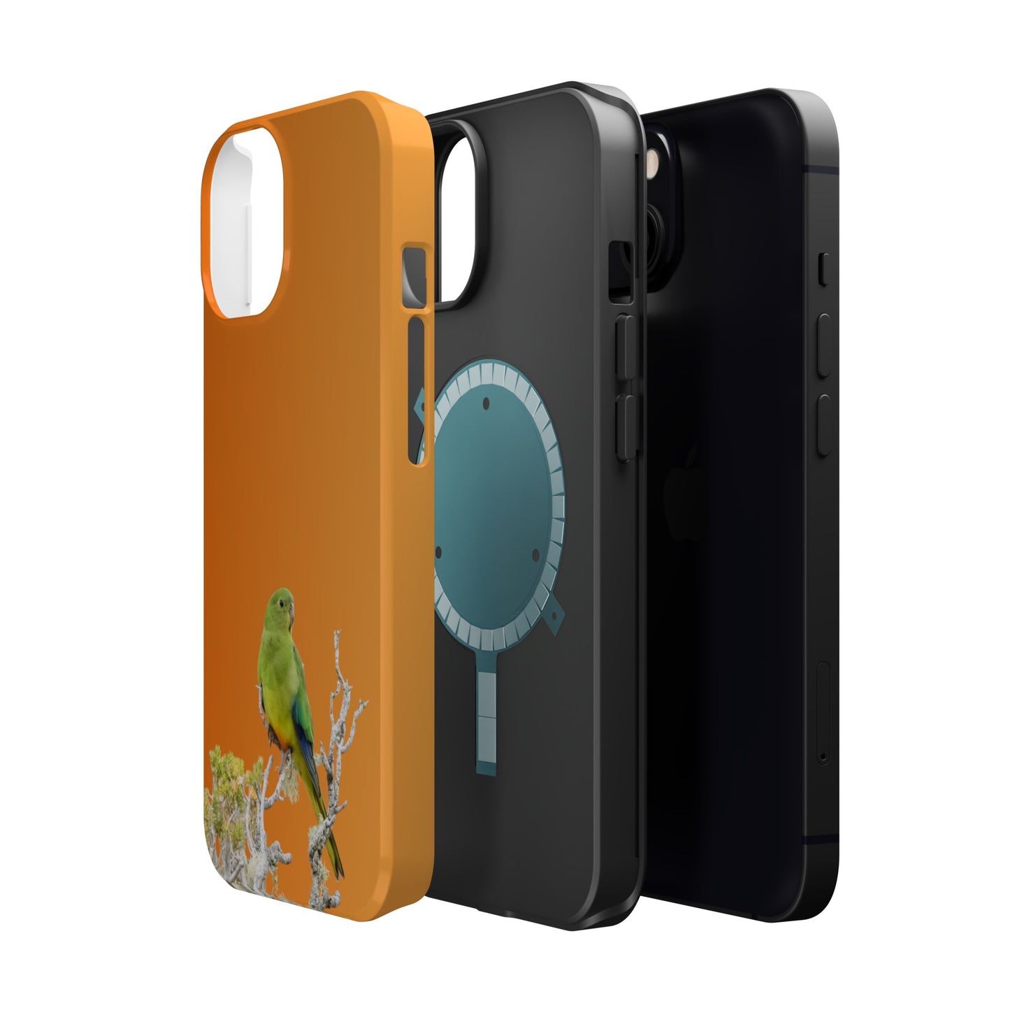 Orange-bellied Parrot - Magnetic Impact-Resistant Phone Case - Fono Caso x EstebantheNatureman - Wildlife Case - Gift for Bird Lovers