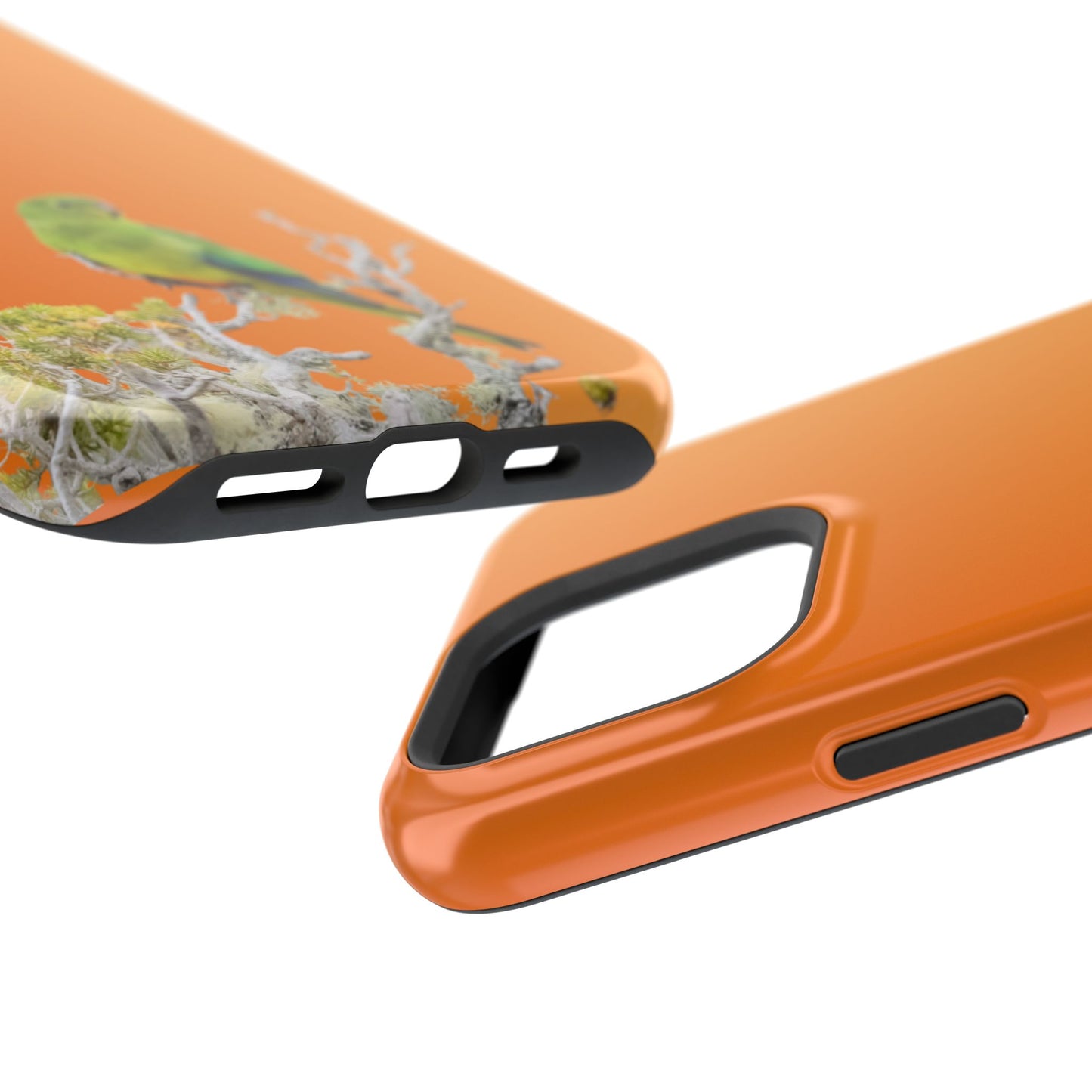 Orange-bellied Parrot - Magnetic Impact-Resistant Phone Case - Fono Caso x EstebantheNatureman - Wildlife Case - Gift for Bird Lovers