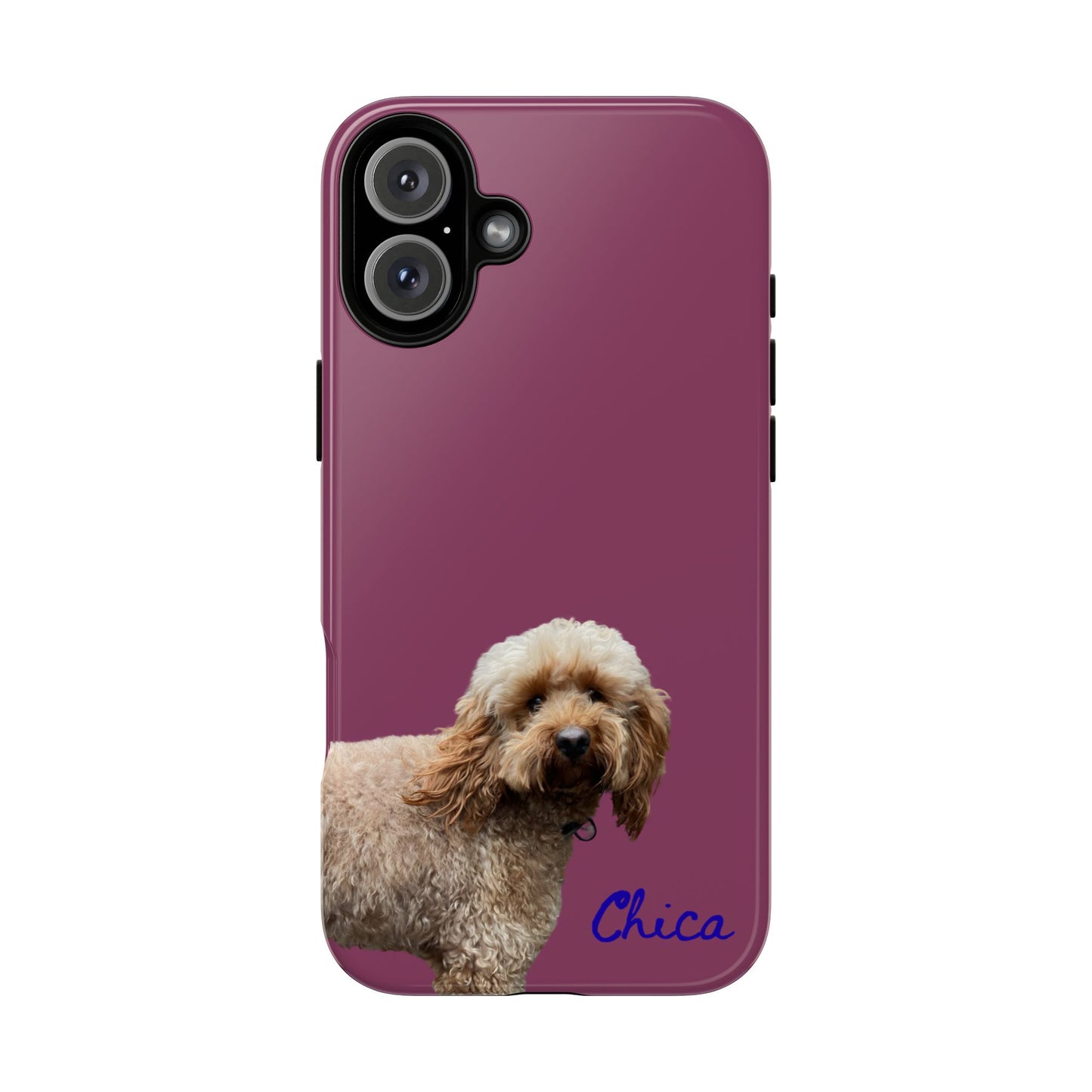 Customizable Pet Tough Phone Case Your Pet Photo or Digital Painting with Name_9 iPhone 16, 15 Pro Max, 15 Plus, Samsung S24 Ultra, Pixel 7
