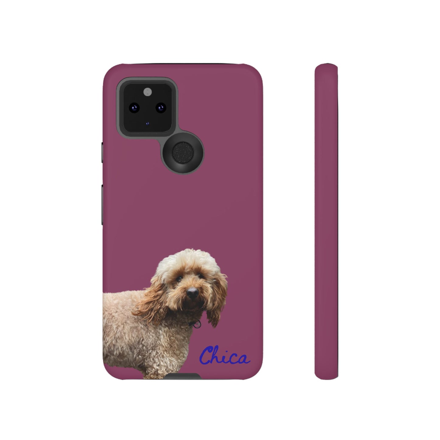 Customizable Pet Tough Phone Case Your Pet Photo or Digital Painting with Name_9 iPhone 16, 15 Pro Max, 15 Plus, Samsung S24 Ultra, Pixel 7